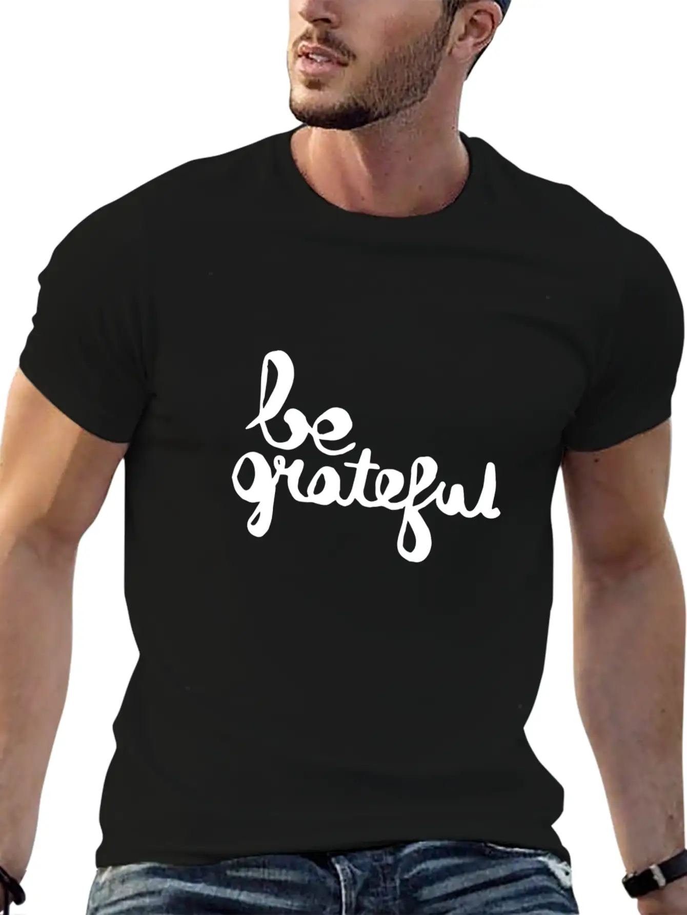 Be Grateful Relaxed Everyday Tee – Lightweight And Durable Cotton