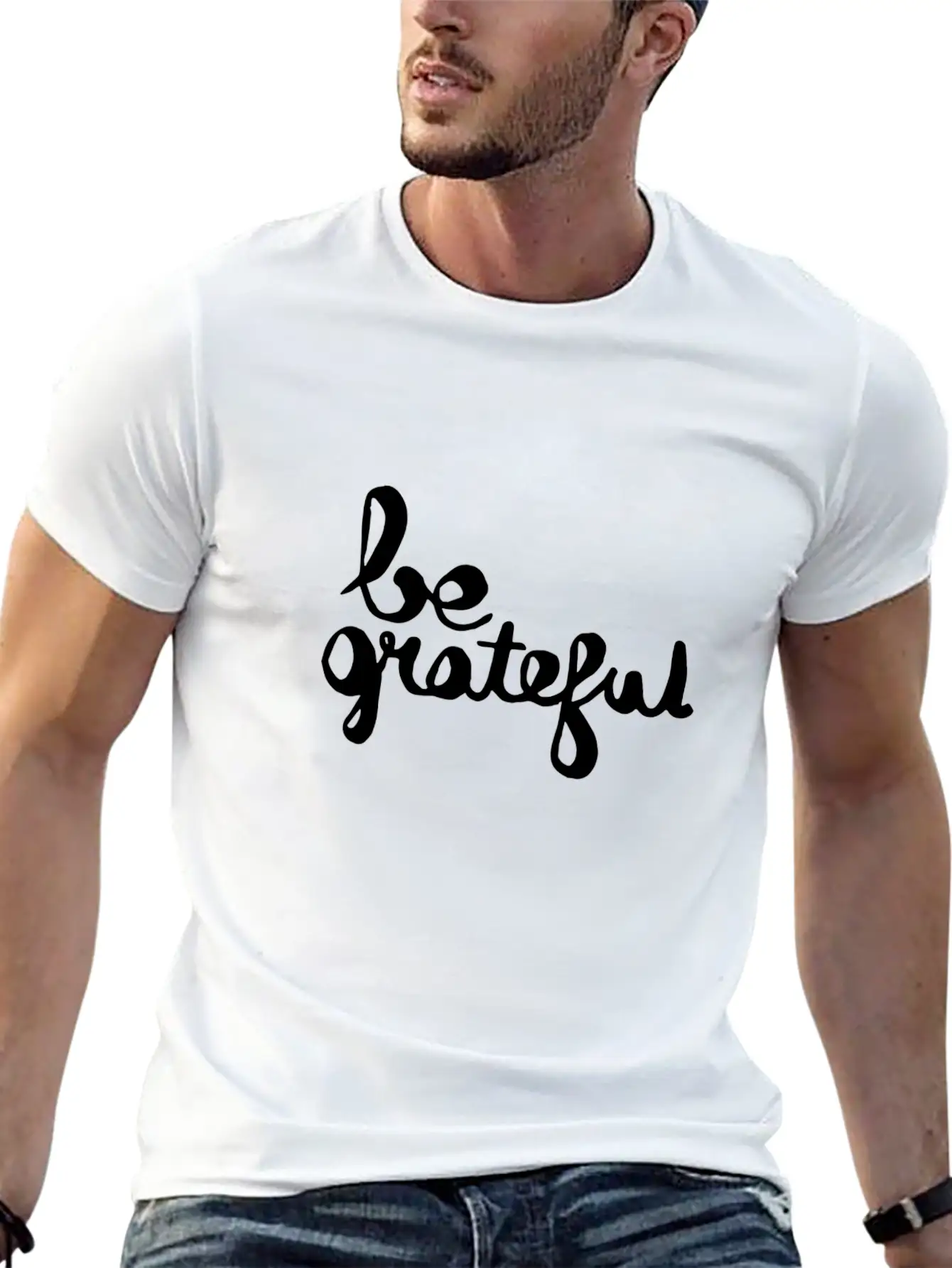 Be Grateful Relaxed Everyday Tee – Lightweight And Durable Cotton