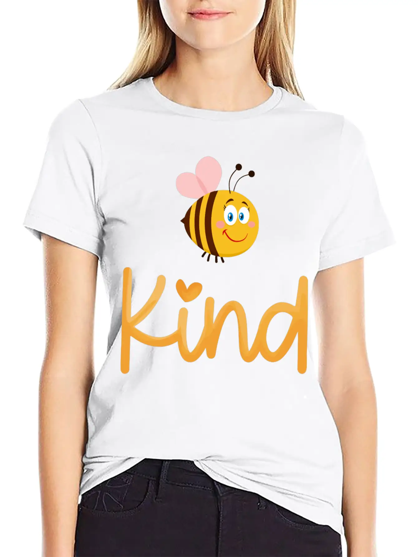 Be Kind - Bee Kind Stylish Everyday T-Shirt – Unisex Basic Cotton Tee