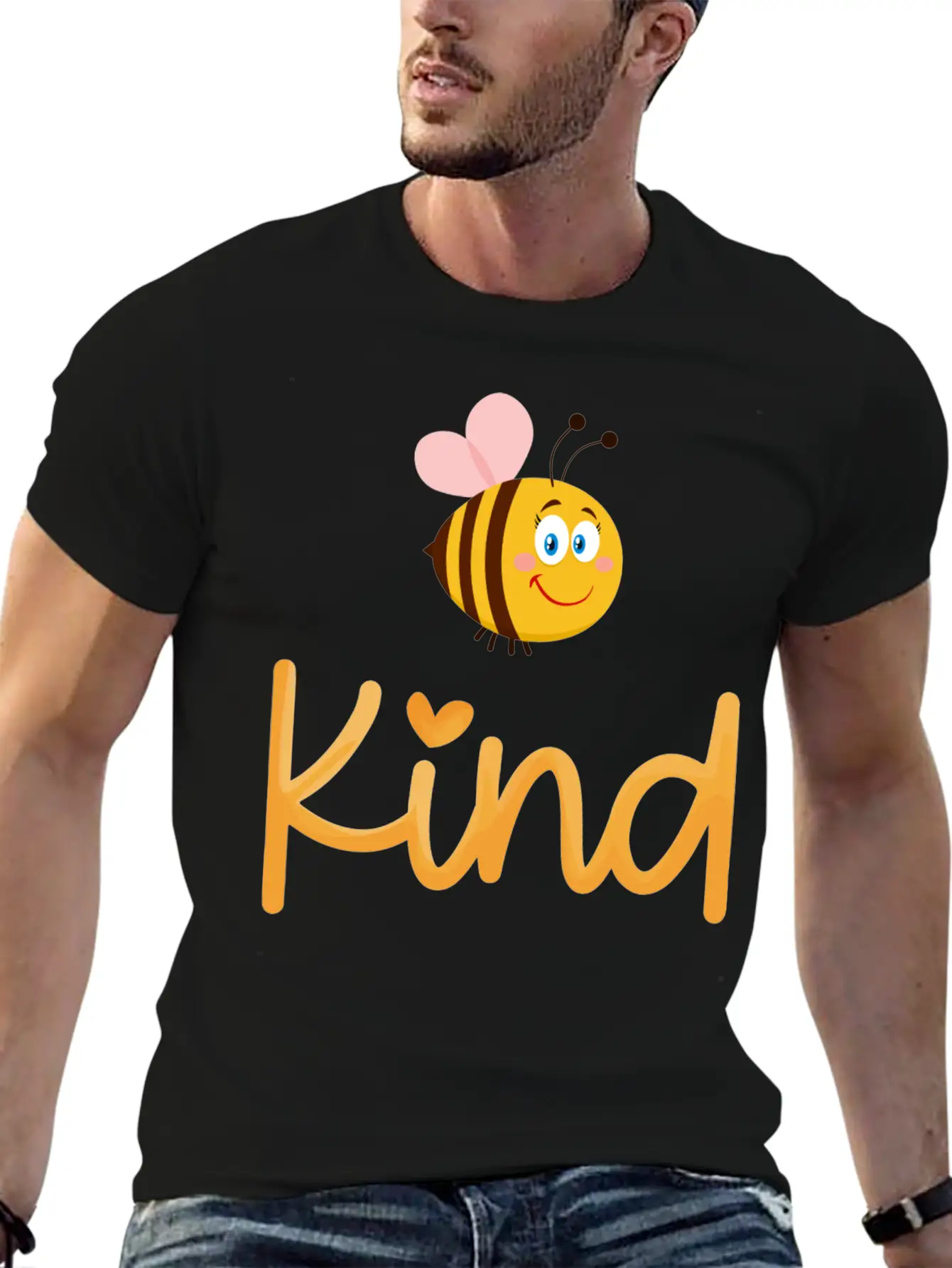 Be Kind - Bee Kind Stylish Everyday T-Shirt – Unisex Basic Cotton Tee