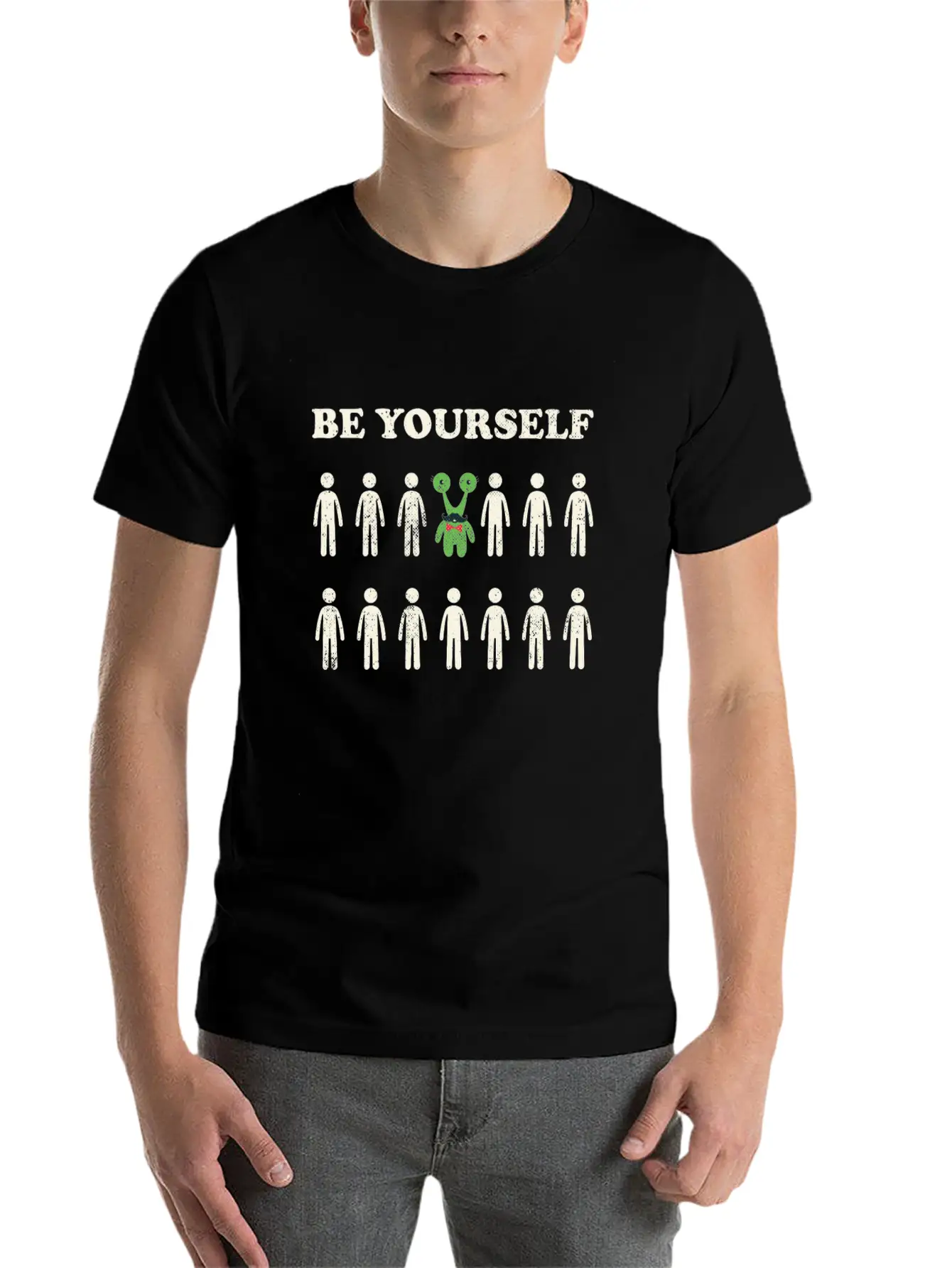 Be Yourself Unique Personality Inspirational Autism Basic Graphic T-Shirt – Daily Comfort In Soft Cotton