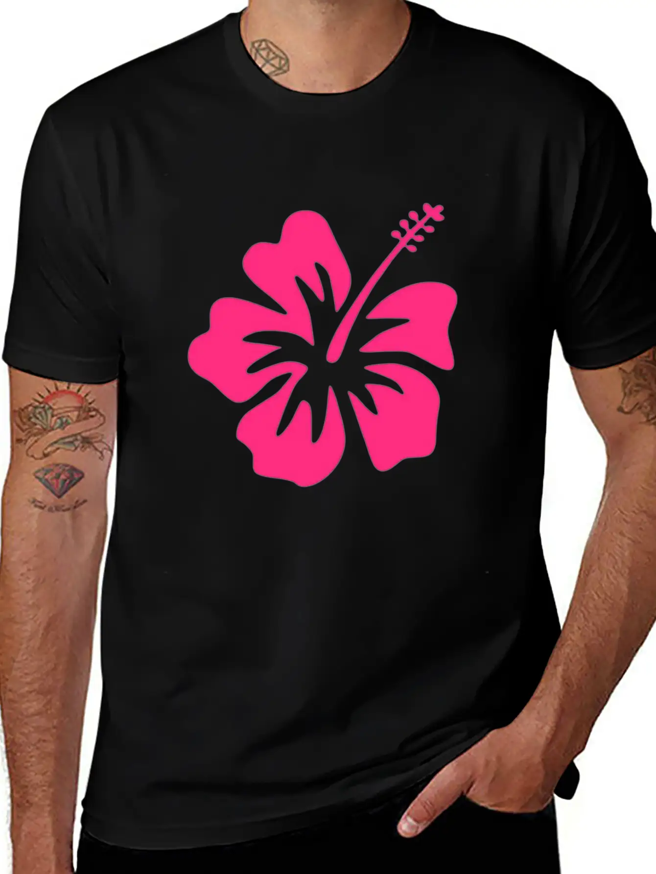 Beachy Hibiscus Vibez Relaxed Everyday Tee – Lightweight And Durable Cotton