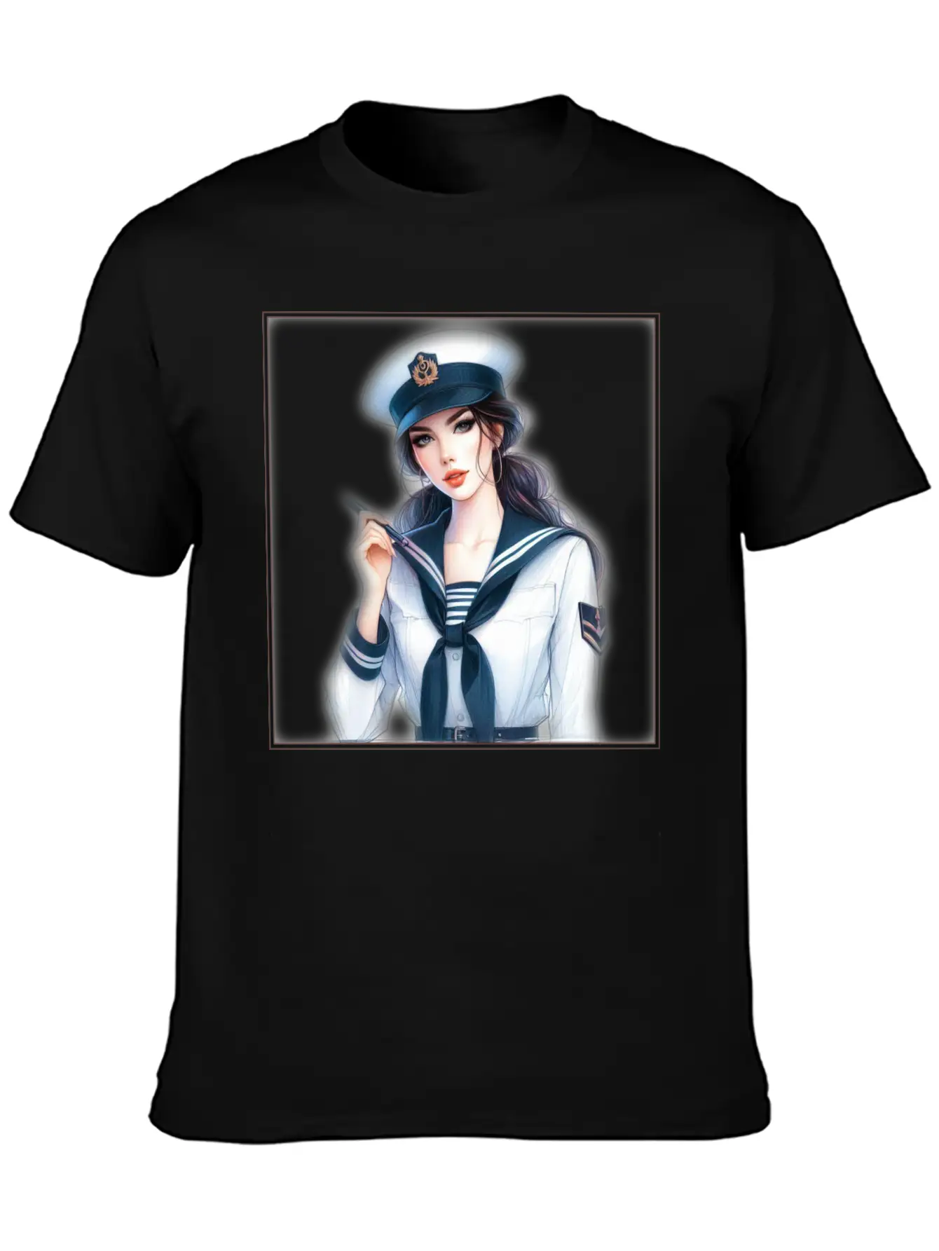 Beautiful Sailor Girl Basic Graphic T-Shirt – Daily Comfort In Soft Cotton