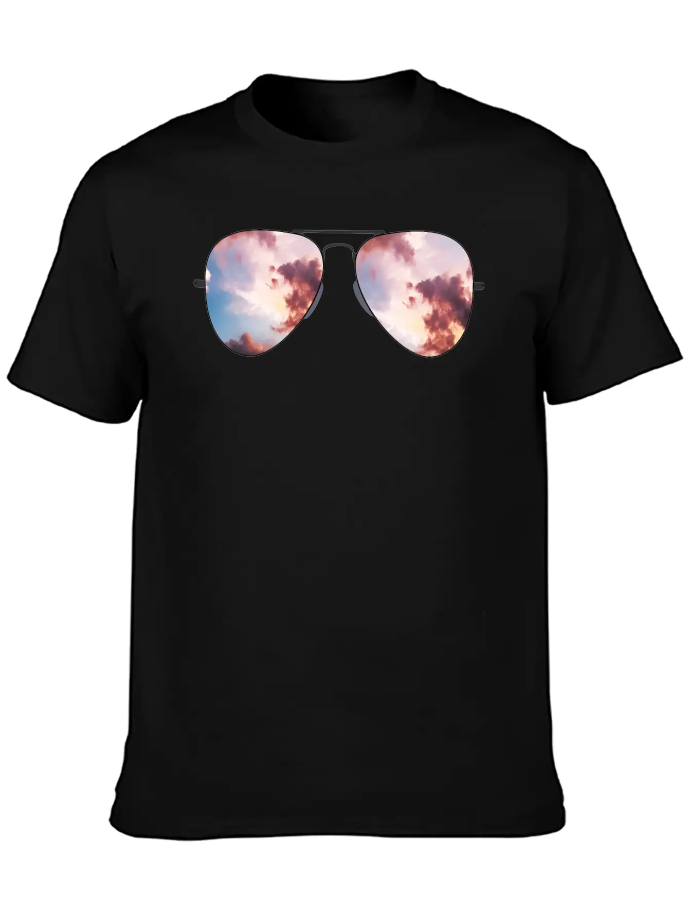 Beautiful Sky Sunglasses Basic Graphic T-Shirt – Daily Comfort In Soft Cotton
