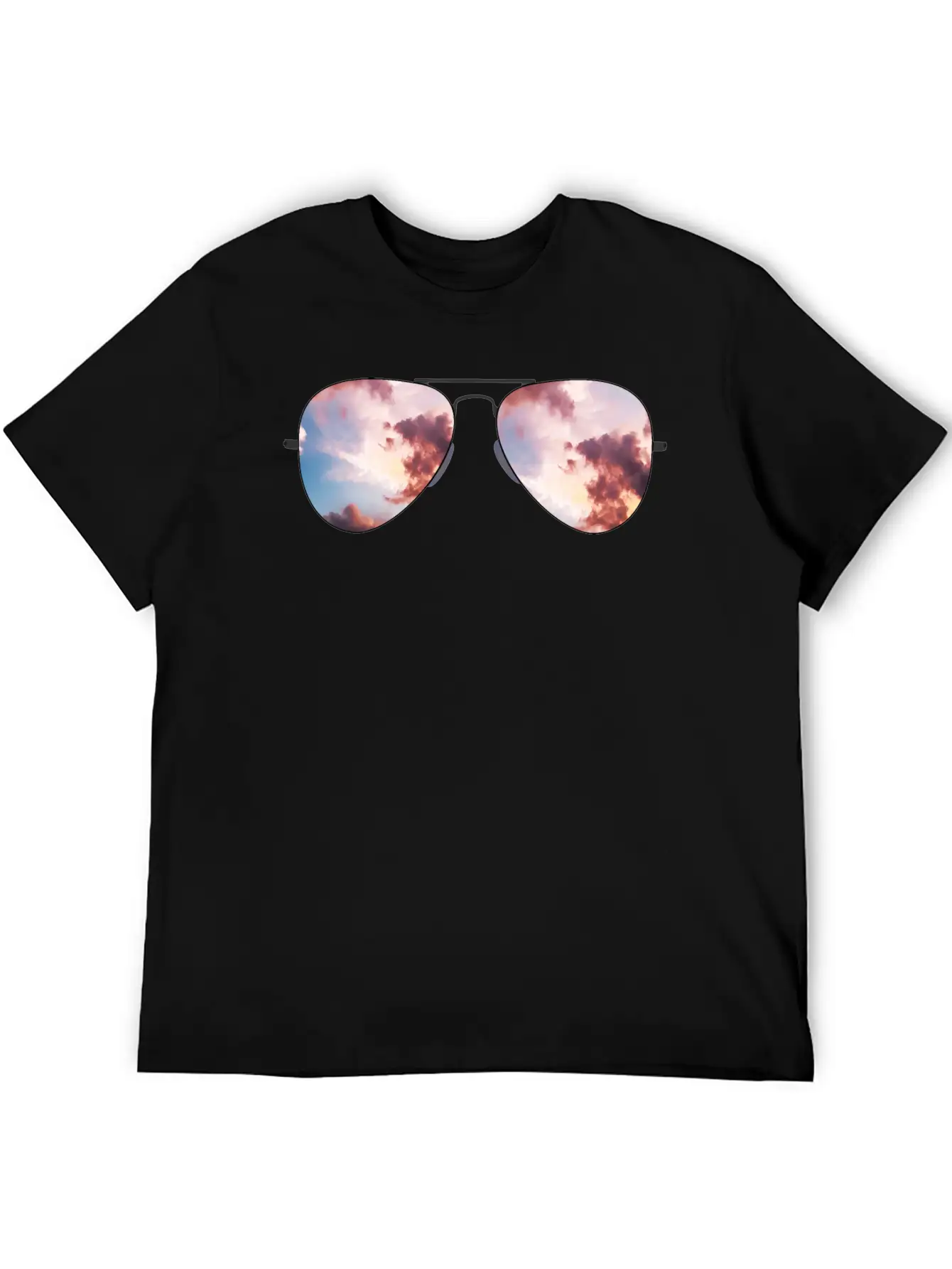 Beautiful Sky Sunglasses Basic Graphic T-Shirt – Daily Comfort In Soft Cotton
