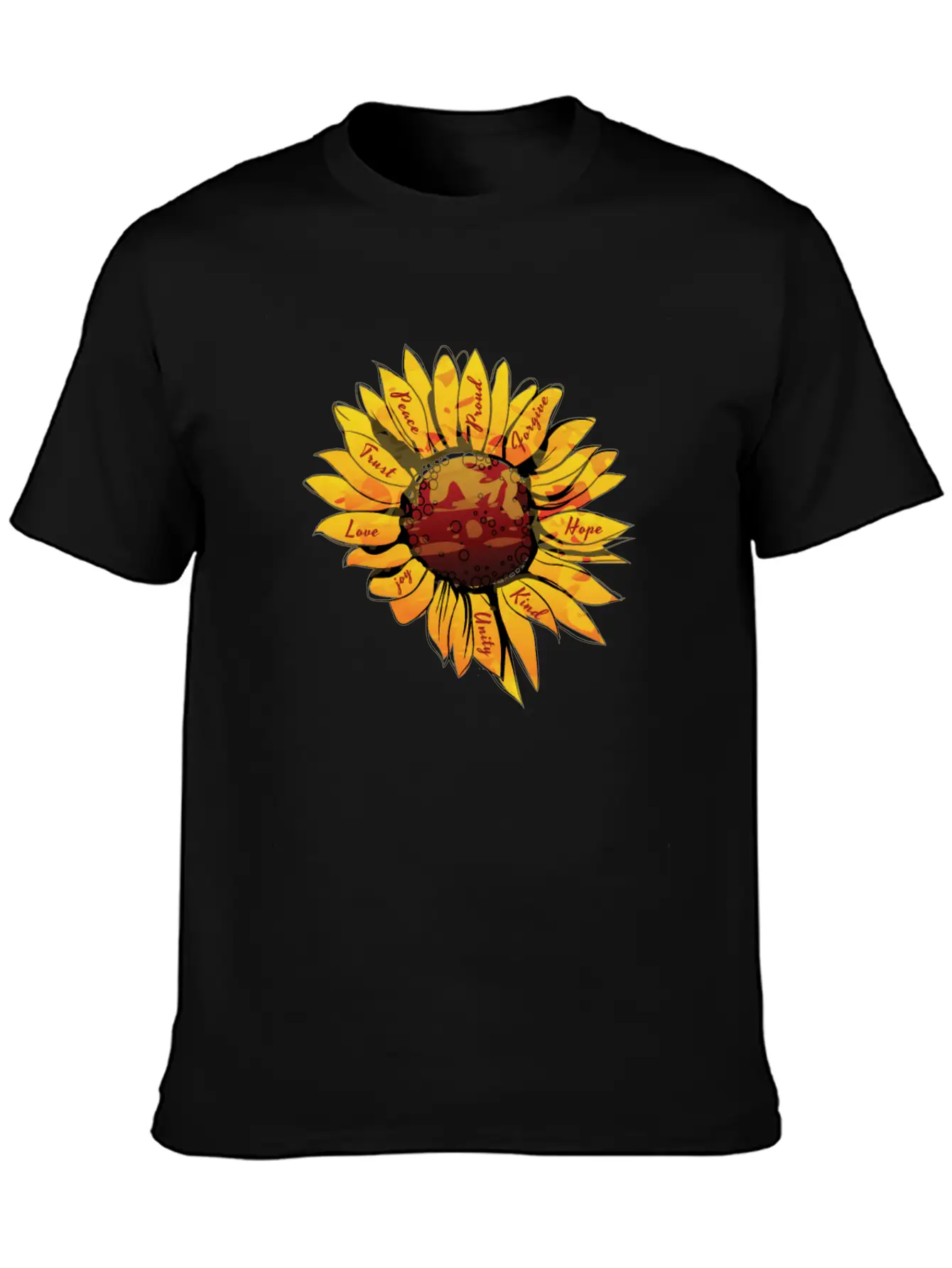 Beautiful Sunflower Petals Artistic Watercolor Art Stylish Everyday T-Shirt – Unisex Basic Cotton Tee