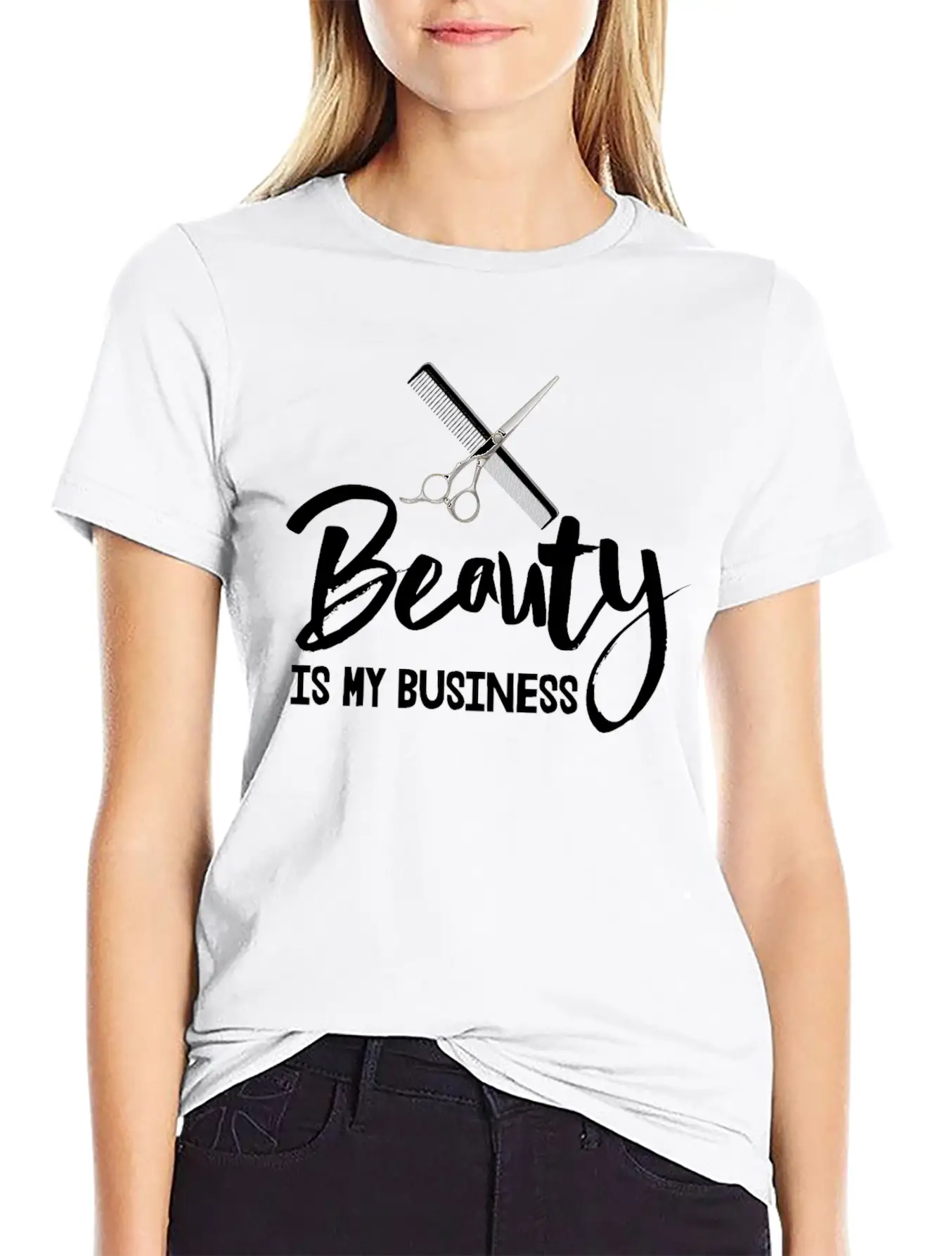 Beauty Is My Business Basic Graphic T-Shirt – Daily Comfort In Soft Cotton