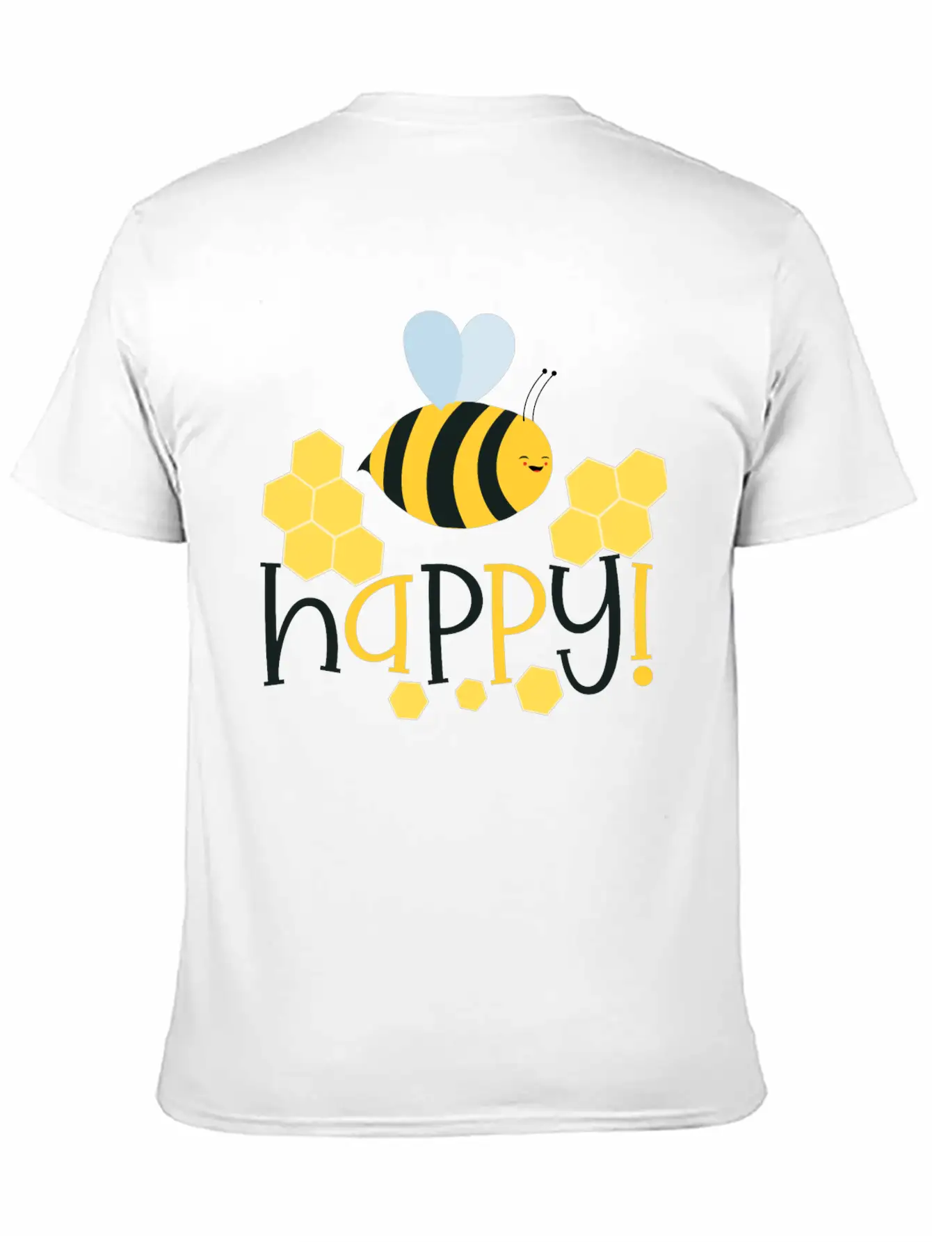 Bee Happy Stylish Everyday T-Shirt – Unisex Basic Cotton Tee