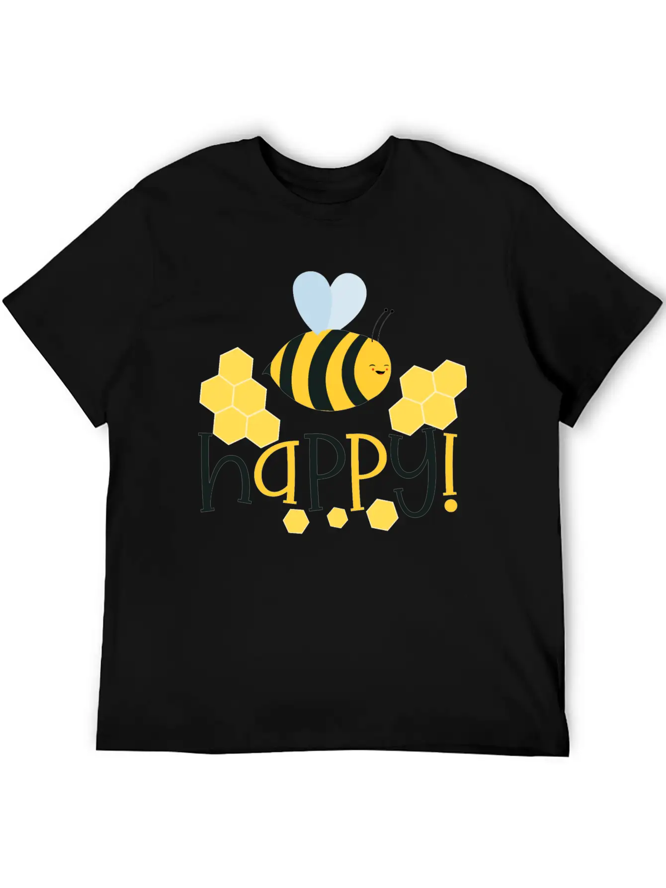 Bee Happy Stylish Everyday T-Shirt – Unisex Basic Cotton Tee