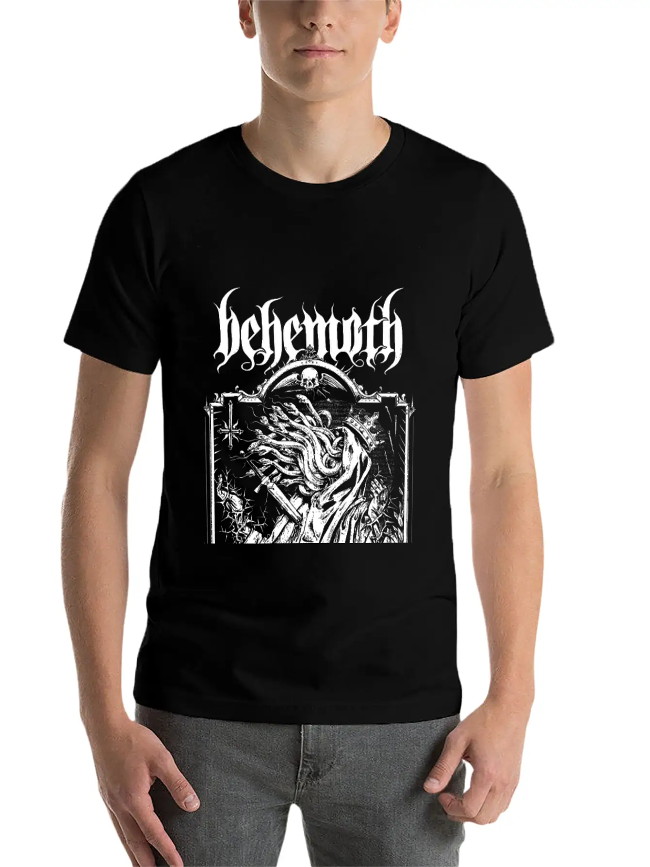 Behemoth Monster Art Classic Cotton Tee – Unisex Comfort For Any Season