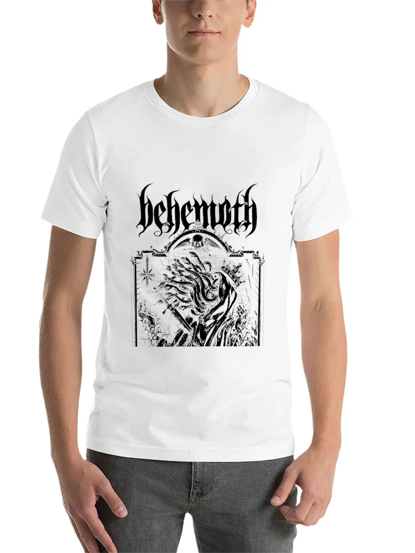 Behemoth Monster Art Classic Cotton Tee – Unisex Comfort For Any Season