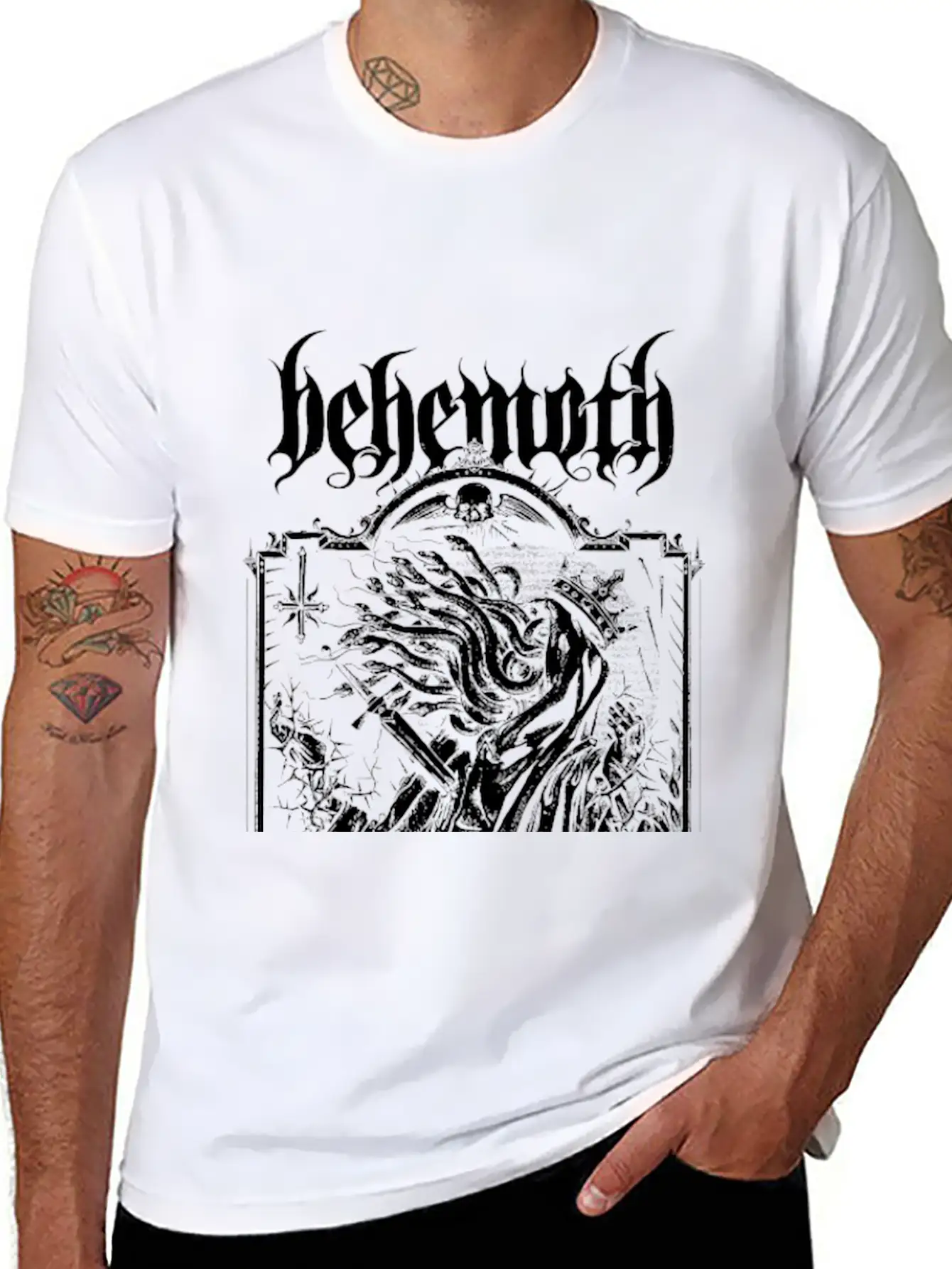 Behemoth Monster Art Classic Cotton Tee – Unisex Comfort For Any Season
