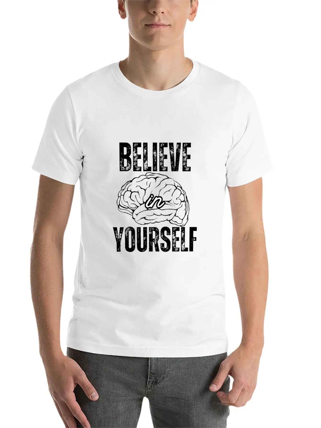 Believe In Yourself Stylish Everyday T-Shirt – Unisex Basic Cotton Tee