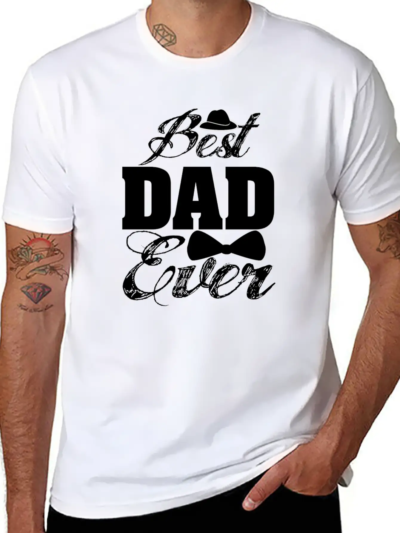 Best Dad Ever. Father. Daddies. Daddy. Love. Basic Graphic T-Shirt – Daily Comfort In Soft Cotton