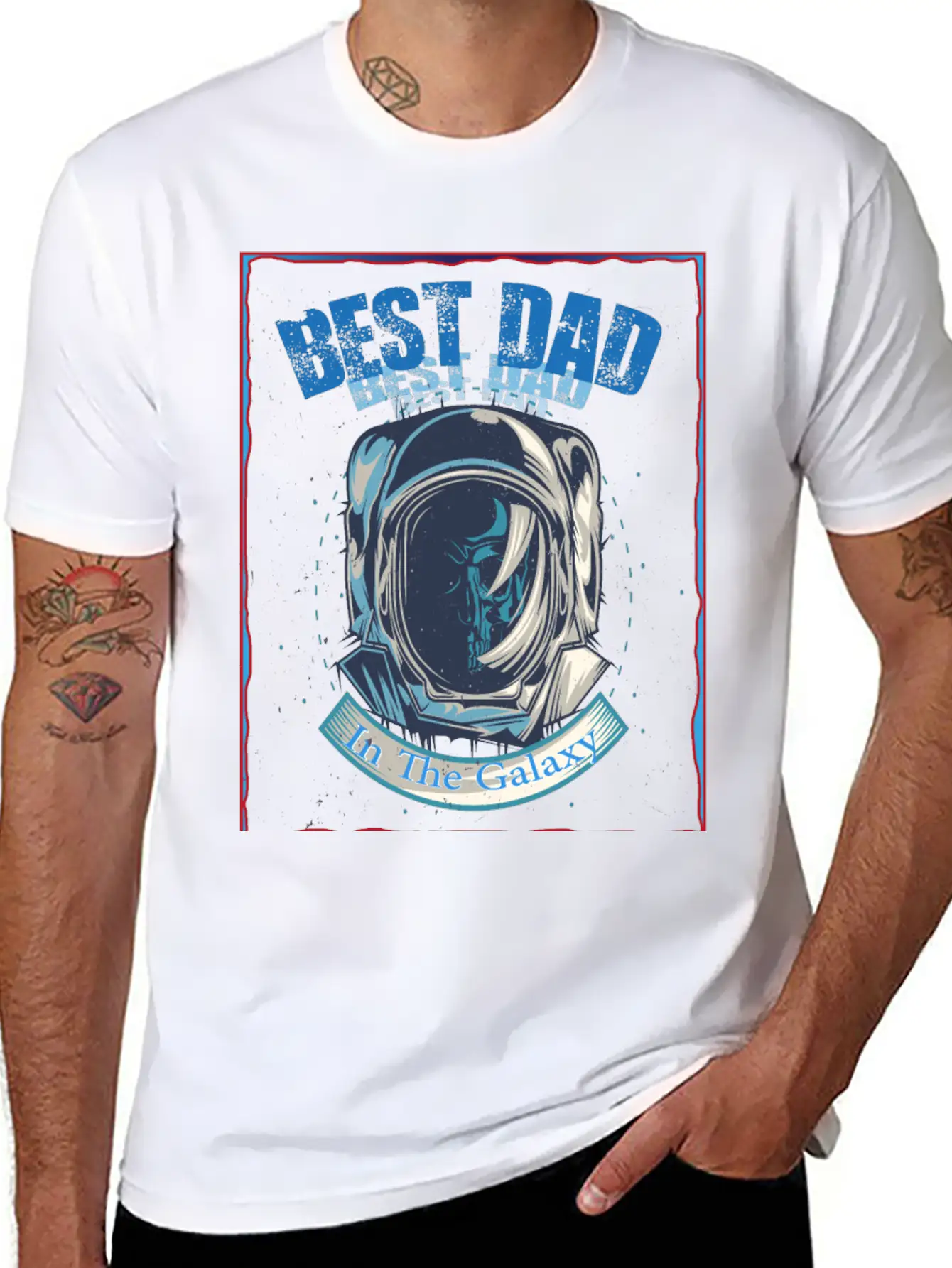 Best Dad In The Galaxy Stylish Everyday T-Shirt – Unisex Basic Cotton Tee