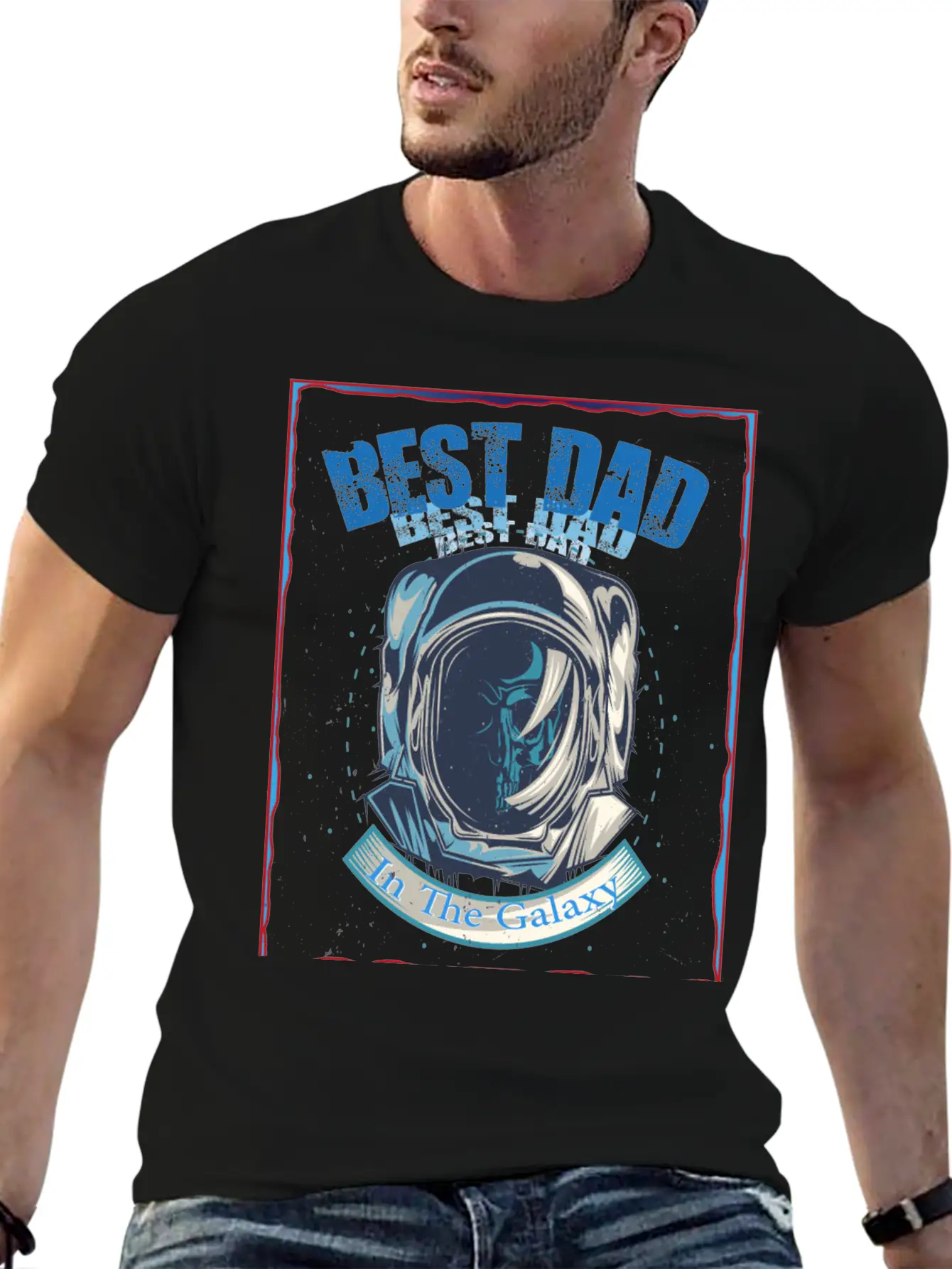 Best Dad In The Galaxy Stylish Everyday T-Shirt – Unisex Basic Cotton Tee