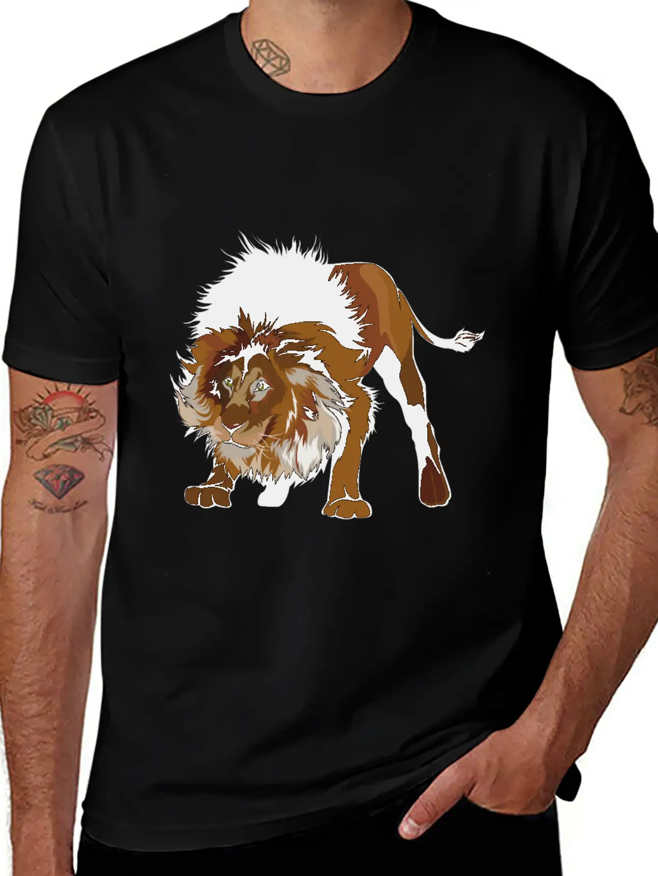 Big Lion Stylish Everyday T-Shirt – Unisex Basic Cotton Tee