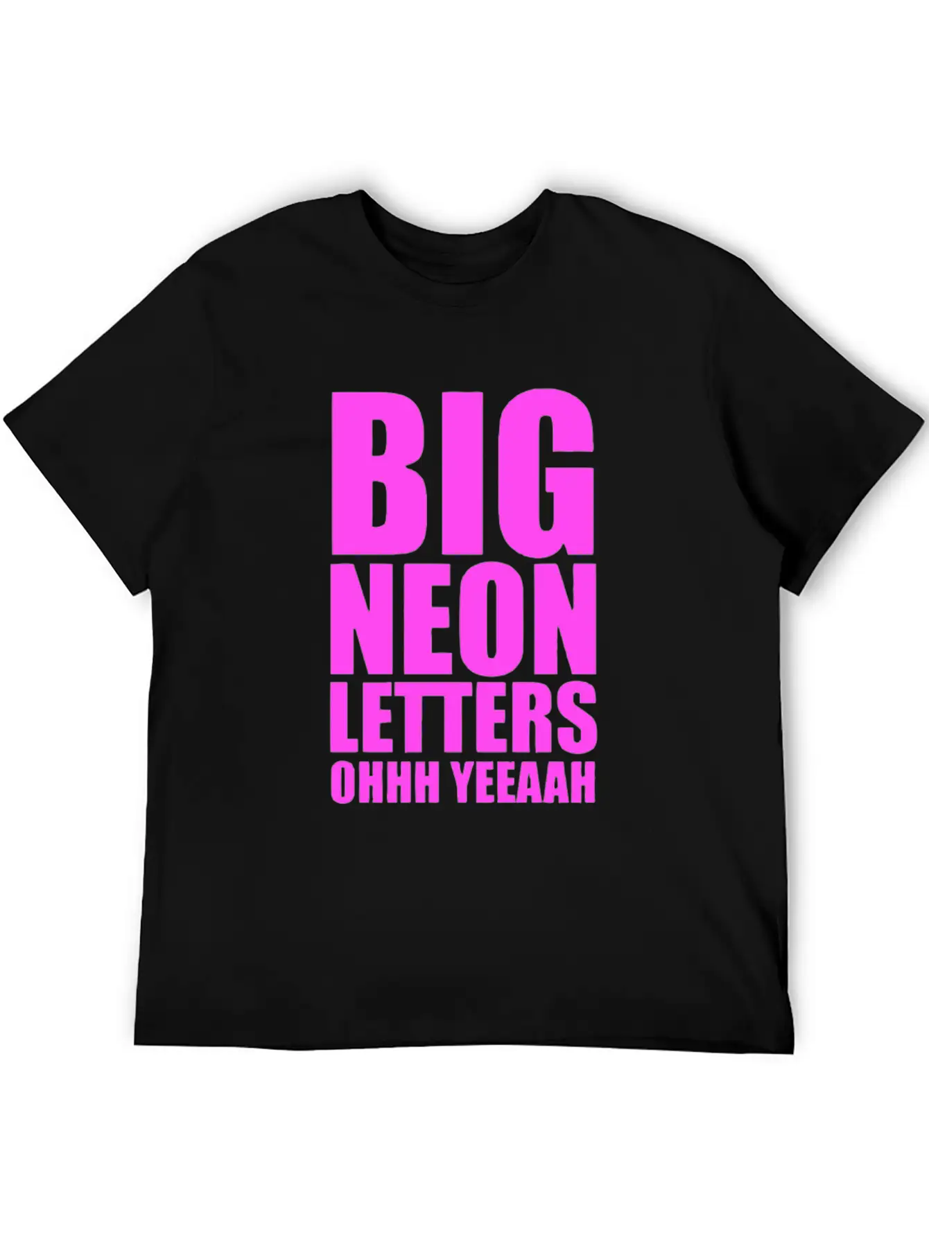 Big Neon Letters T Shirt Breathable Graphic T-Shirt – Perfect For Casual Days
