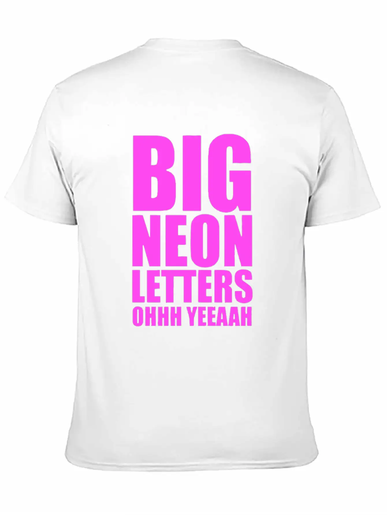 Big Neon Letters T Shirt Breathable Graphic T-Shirt – Perfect For Casual Days