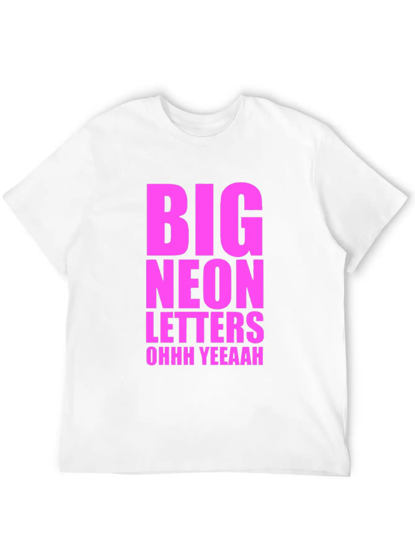 Big Neon Letters T Shirt Breathable Graphic T-Shirt – Perfect For Casual Days