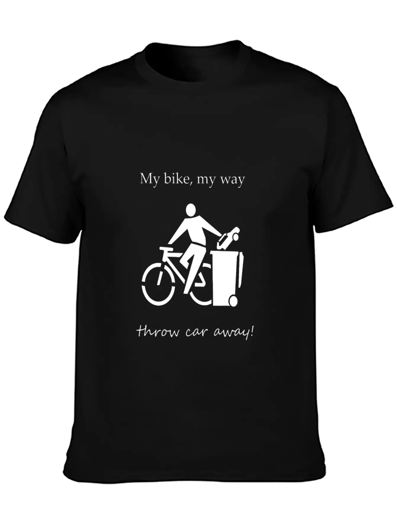 Bike T Shirt Throw Car Away Basic Graphic T-Shirt – Daily Comfort In Soft Cotton
