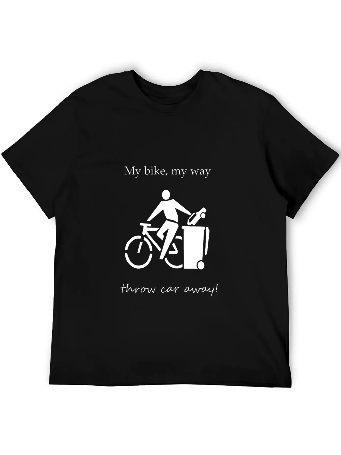 Bike T Shirt Throw Car Away Basic Graphic T-Shirt – Daily Comfort In Soft Cotton