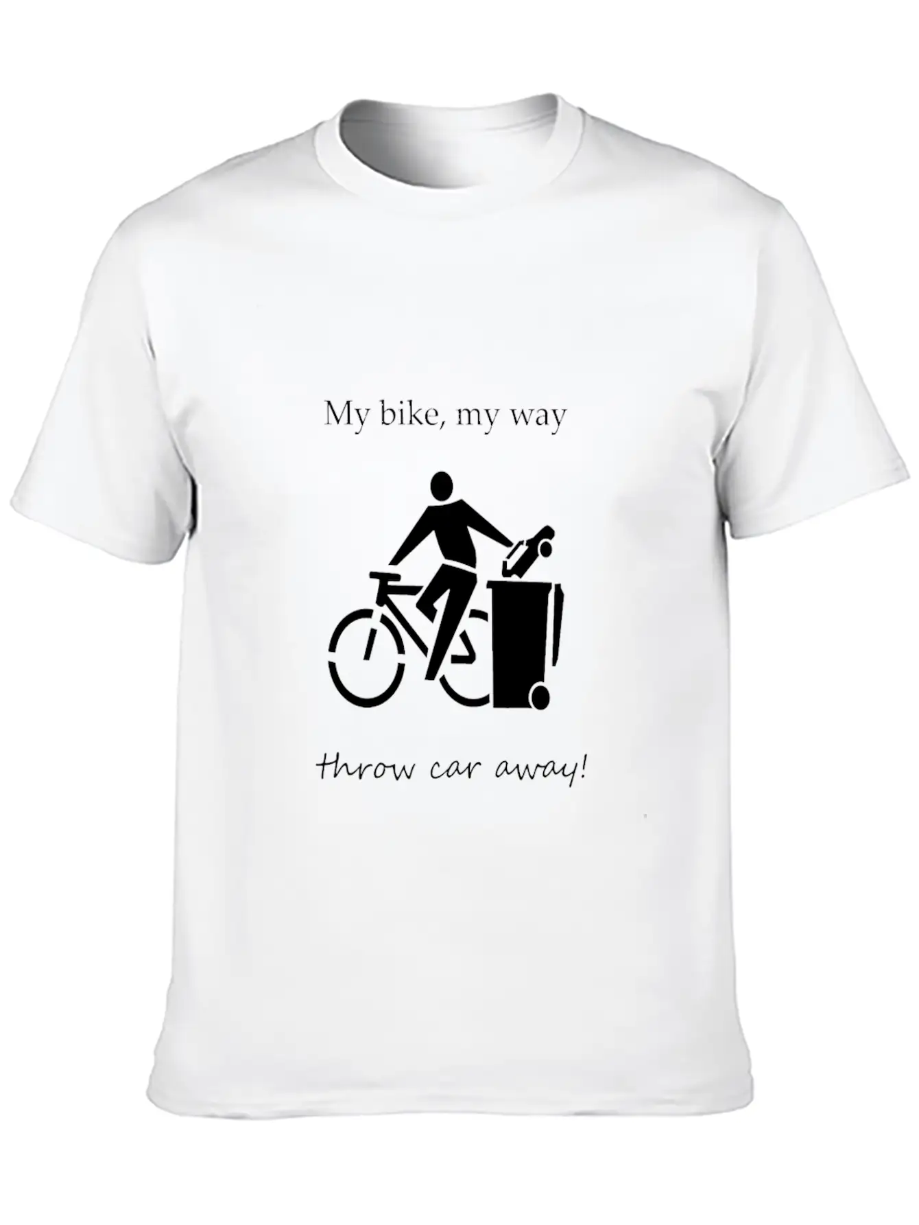 Bike T Shirt Throw Car Away Basic Graphic T-Shirt – Daily Comfort In Soft Cotton