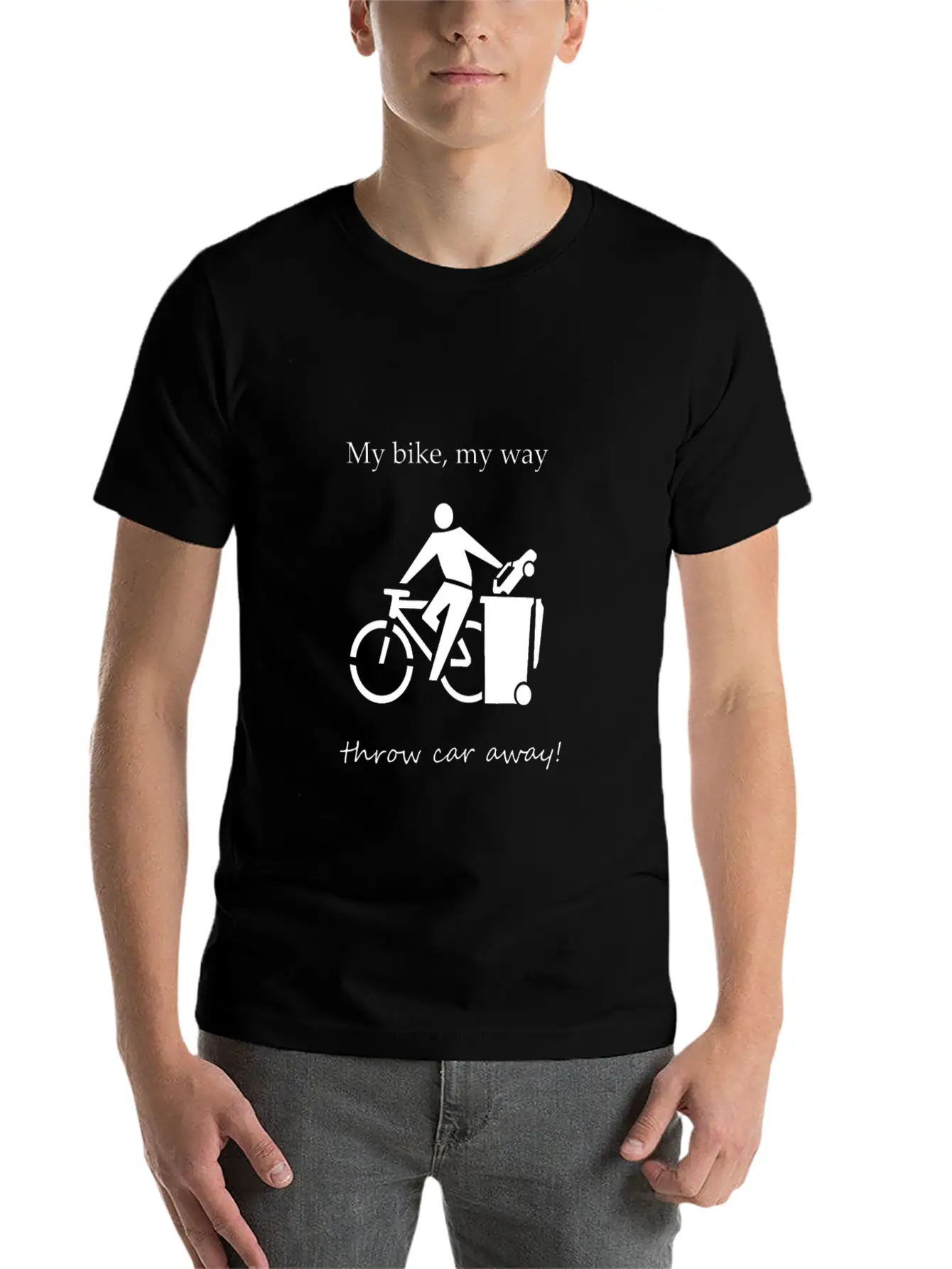 Bike T Shirt Throw Car Away Basic Graphic T-Shirt – Daily Comfort In Soft Cotton