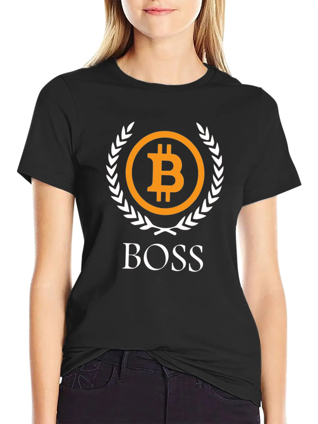 Bitcoin Boss Bitcoin Cryptocurrency Ethereum Stylish Everyday T-Shirt – Unisex Basic Cotton Tee