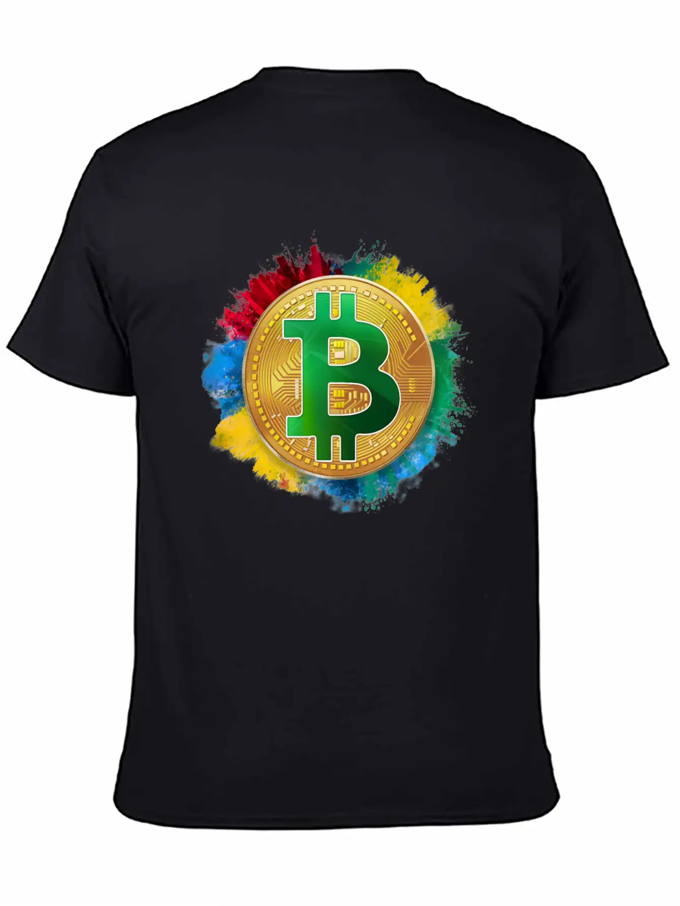Bitcoin Coloured Version Breathable Graphic T-Shirt – Perfect For Casual Days