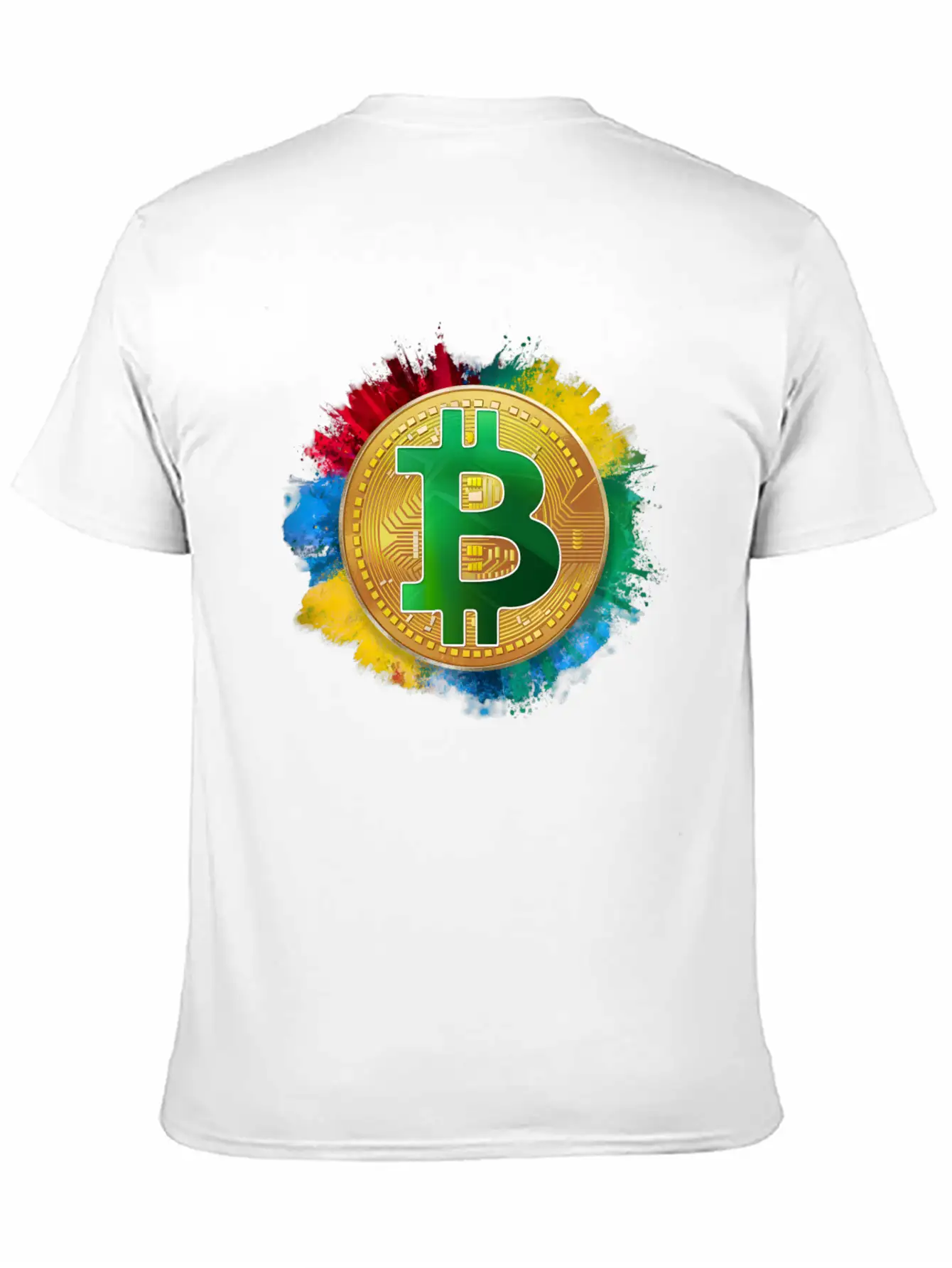 Bitcoin Coloured Version Breathable Graphic T-Shirt – Perfect For Casual Days