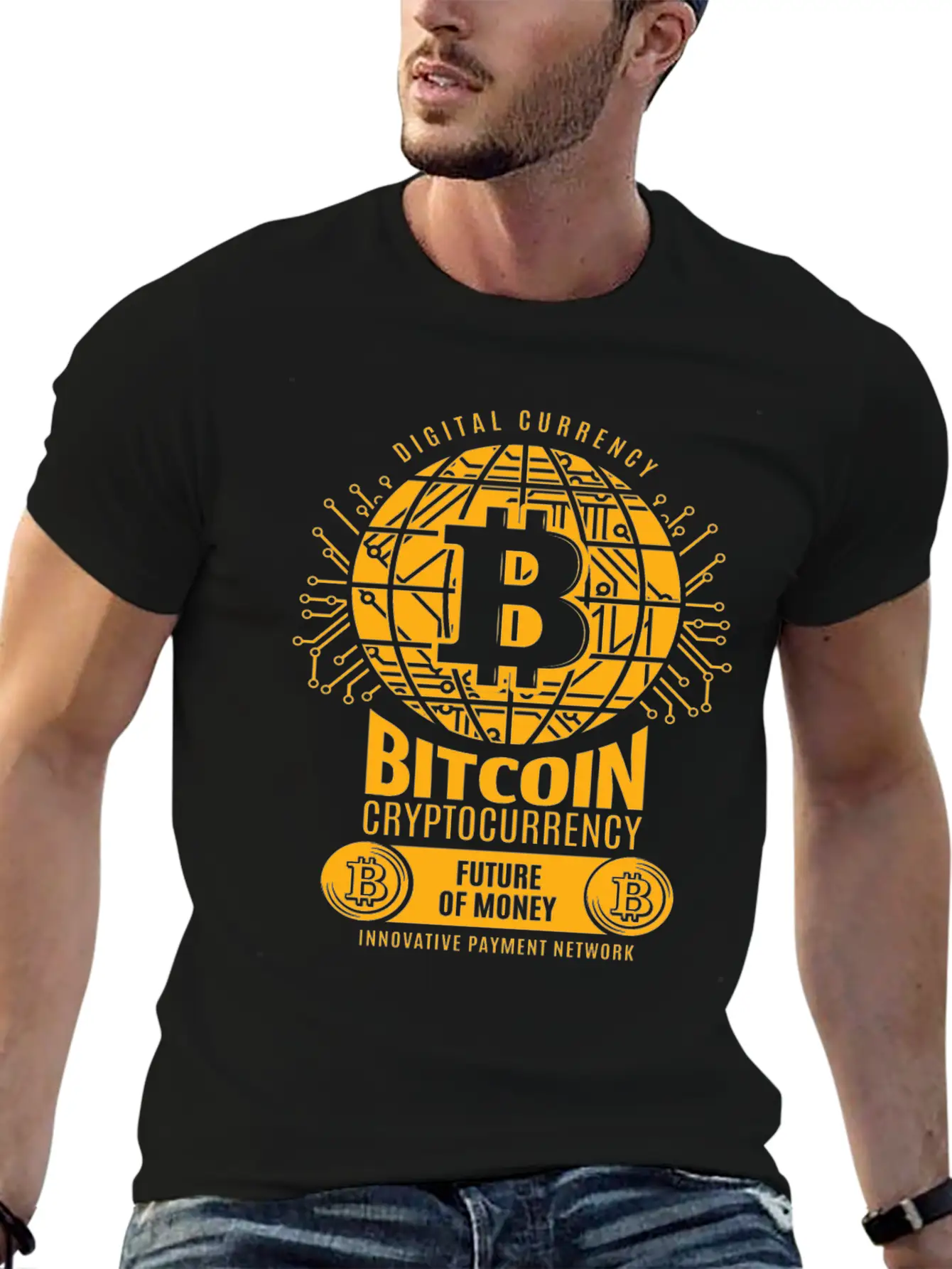 Bitcoin Cryptocurrency Stylish Everyday T-Shirt – Unisex Basic Cotton Tee