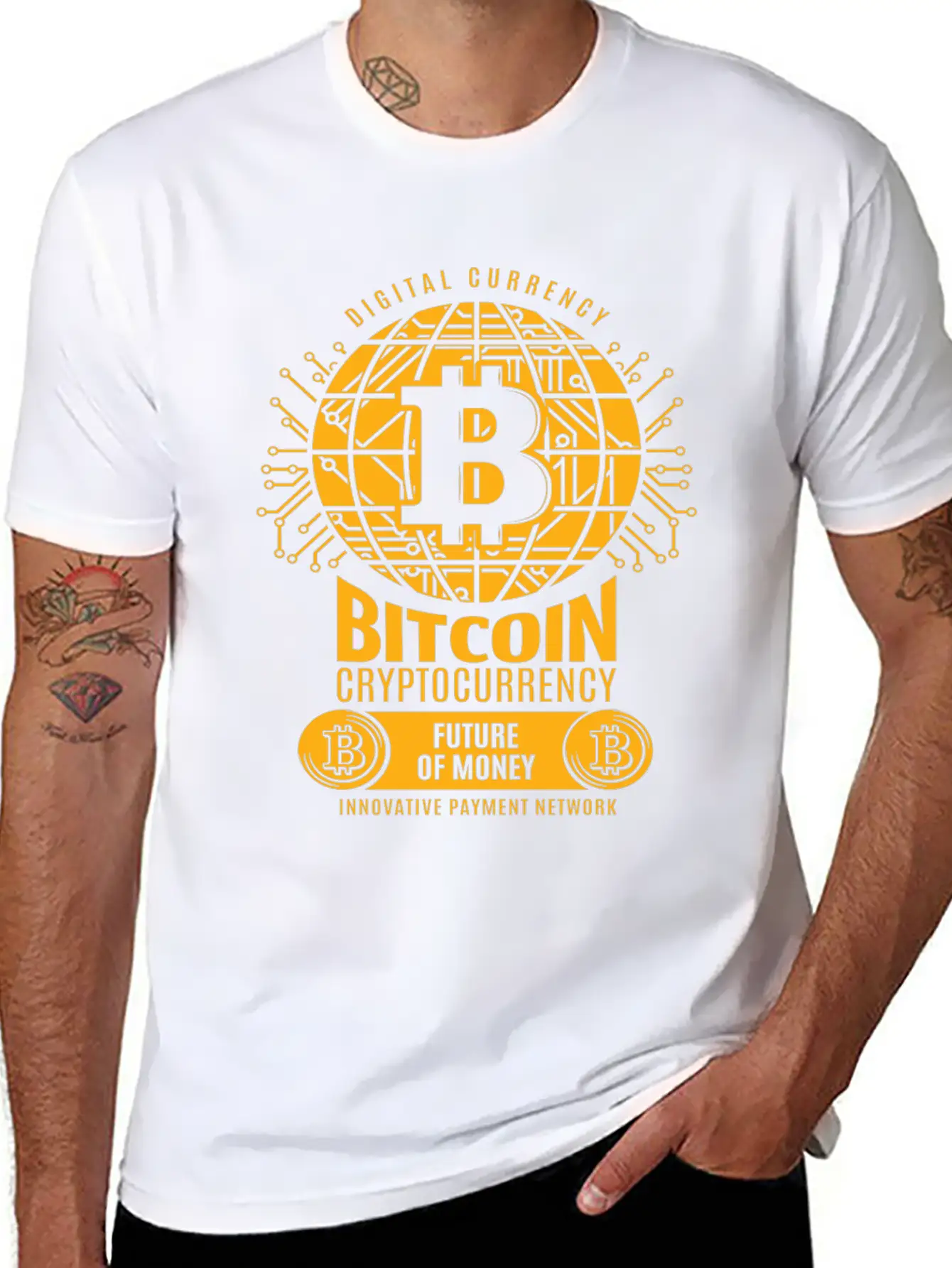 Bitcoin Cryptocurrency Stylish Everyday T-Shirt – Unisex Basic Cotton Tee