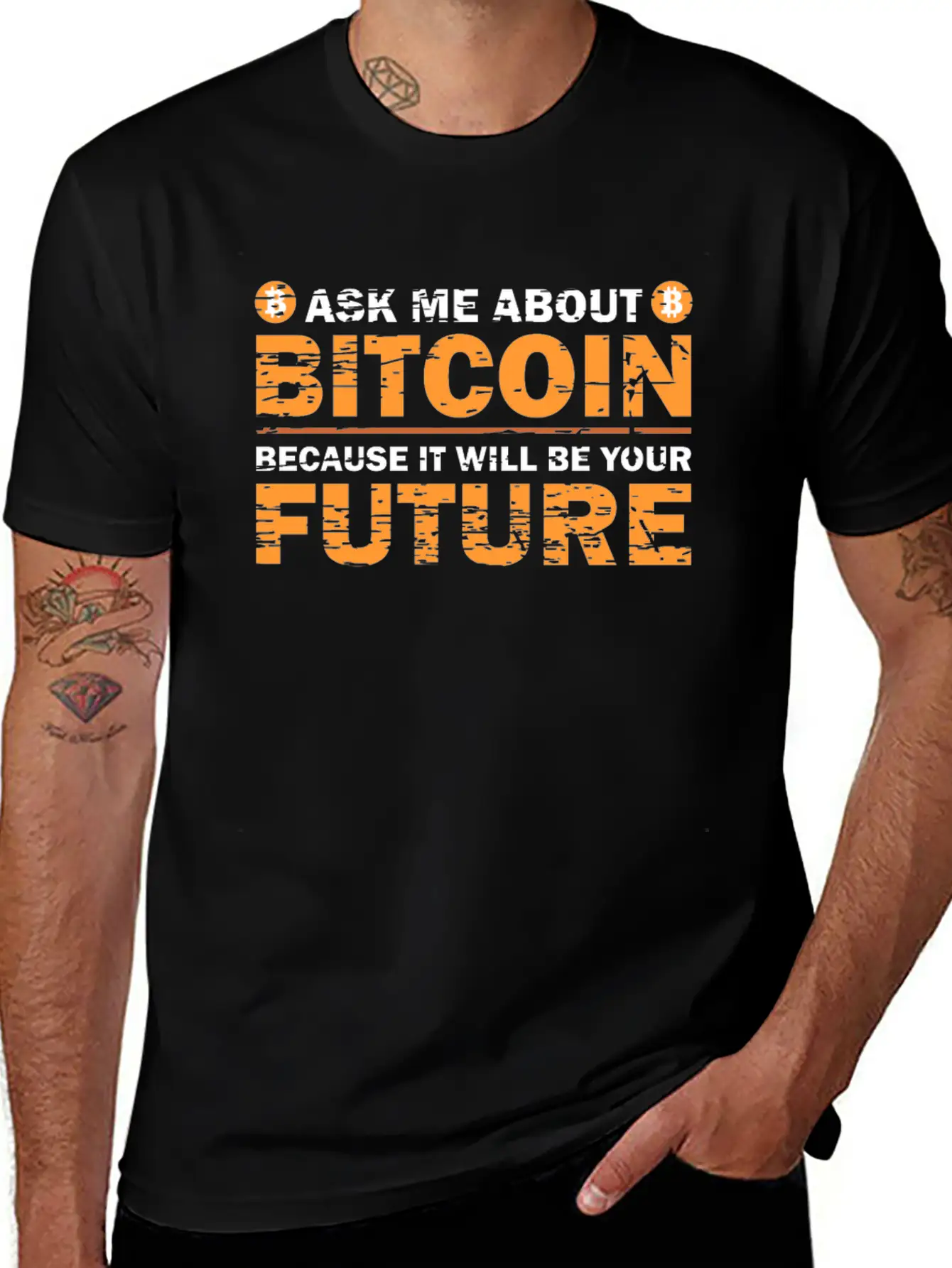 Bitcoin Enthusiast Stylish Everyday T-Shirt – Unisex Basic Cotton Tee