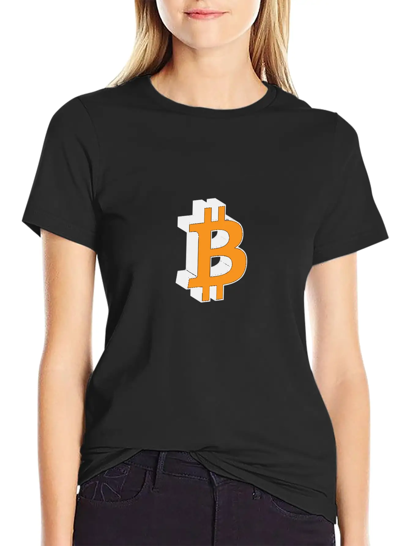Bitcoin Logo Symbol Cryptocurrency Crypto Coin Stylish Everyday T-Shirt – Unisex Basic Cotton Tee
