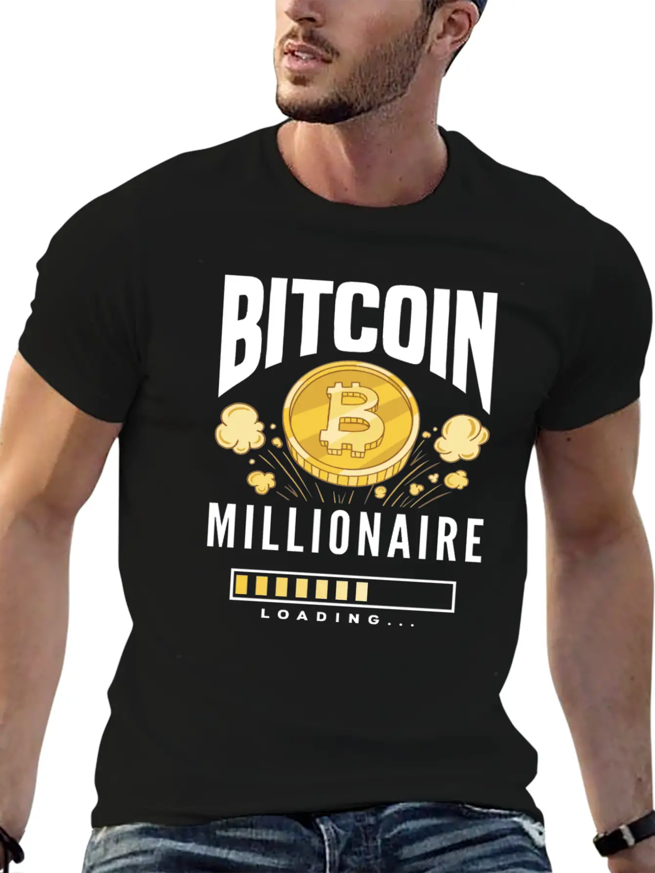 Bitcoin Millionaire Gift Stylish Everyday T-Shirt – Unisex Basic Cotton Tee