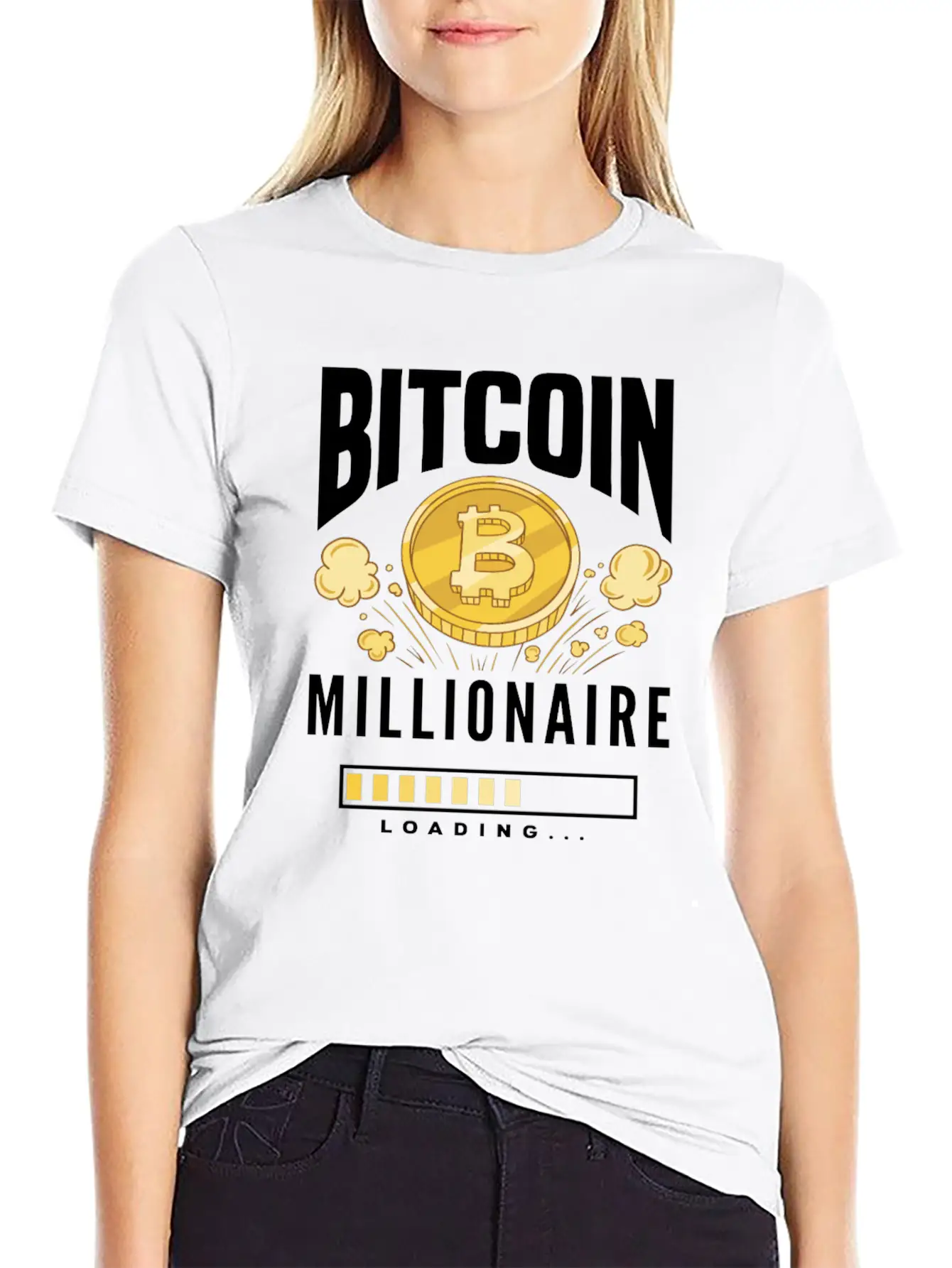 Bitcoin Millionaire Gift Stylish Everyday T-Shirt – Unisex Basic Cotton Tee