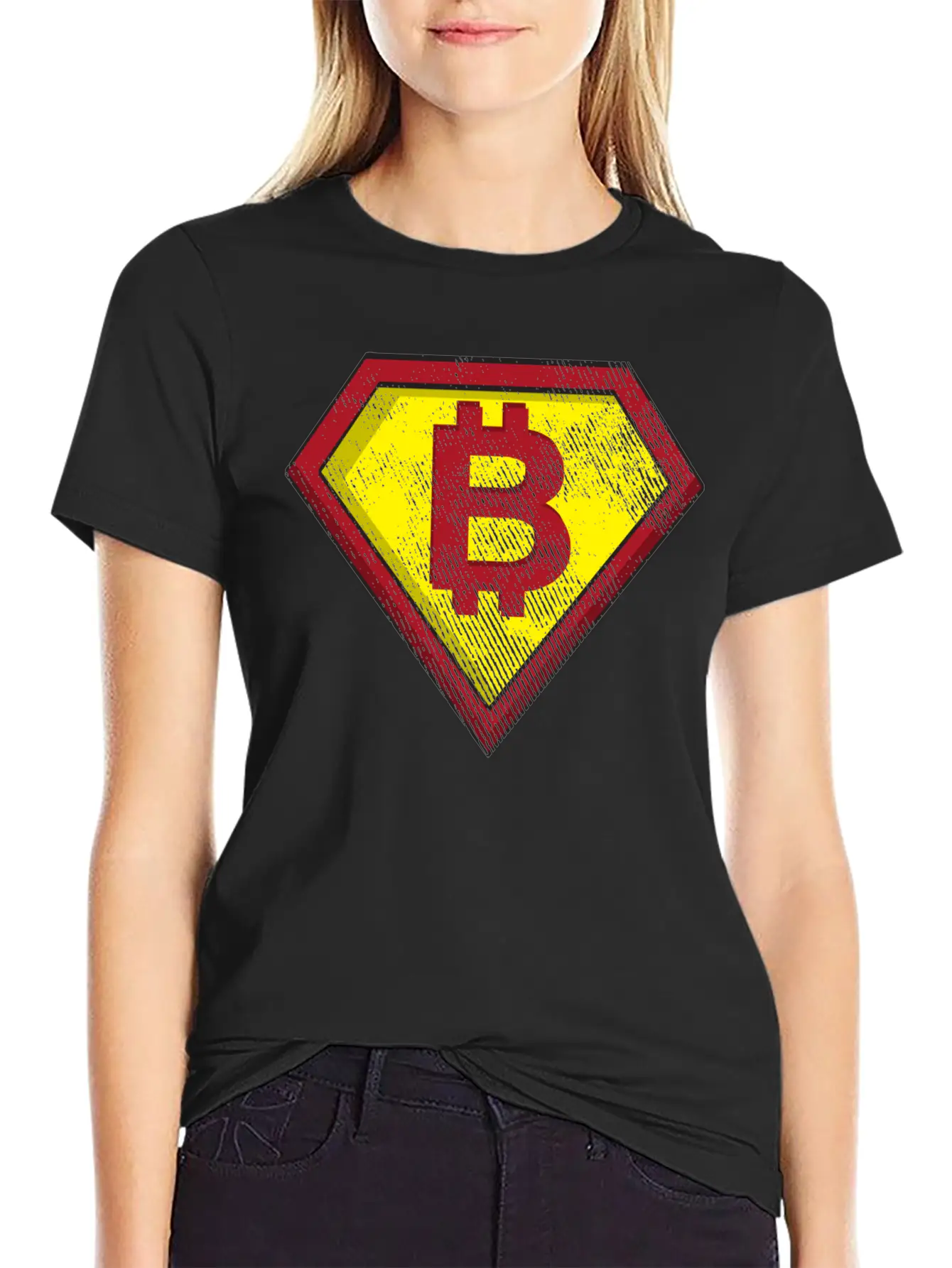 BITCOIN SUPERHERO Basic Graphic T-Shirt – Daily Comfort In Soft Cotton