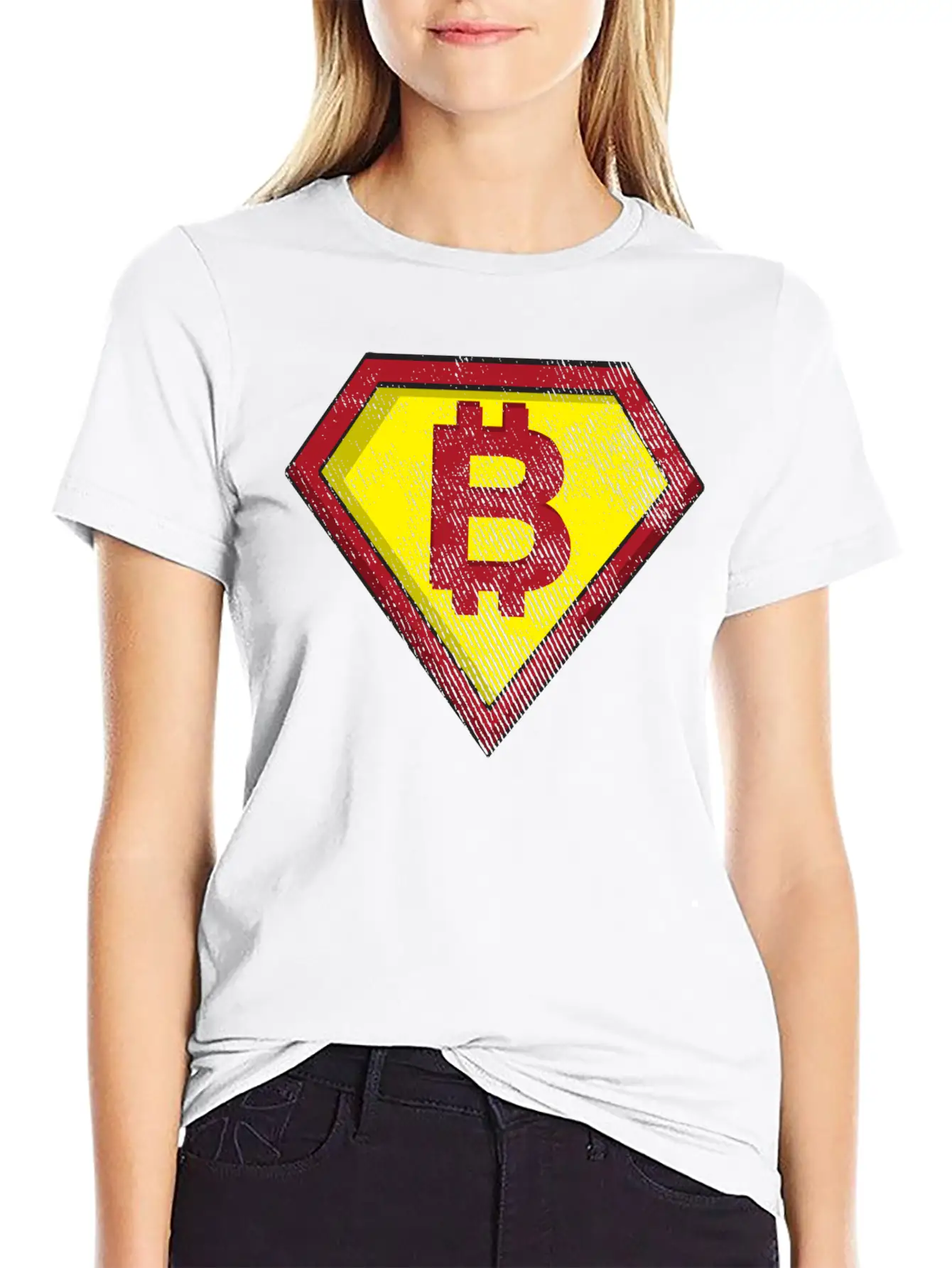 BITCOIN SUPERHERO Basic Graphic T-Shirt – Daily Comfort In Soft Cotton