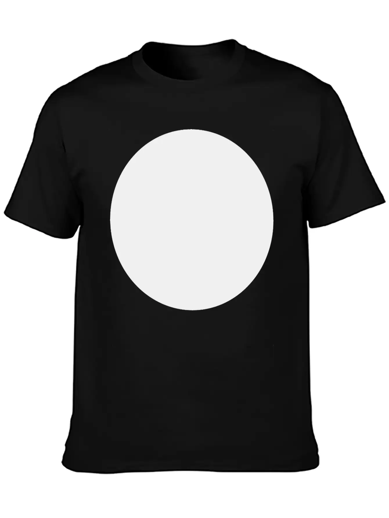 Black Circle Lightweight Cotton T-Shirt – Daily Comfort Graphic Shirt