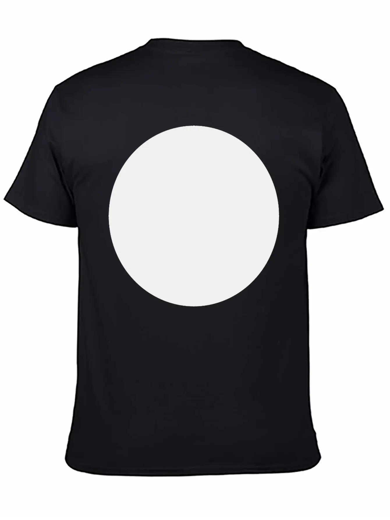 Black Circle Lightweight Cotton T-Shirt – Daily Comfort Graphic Shirt