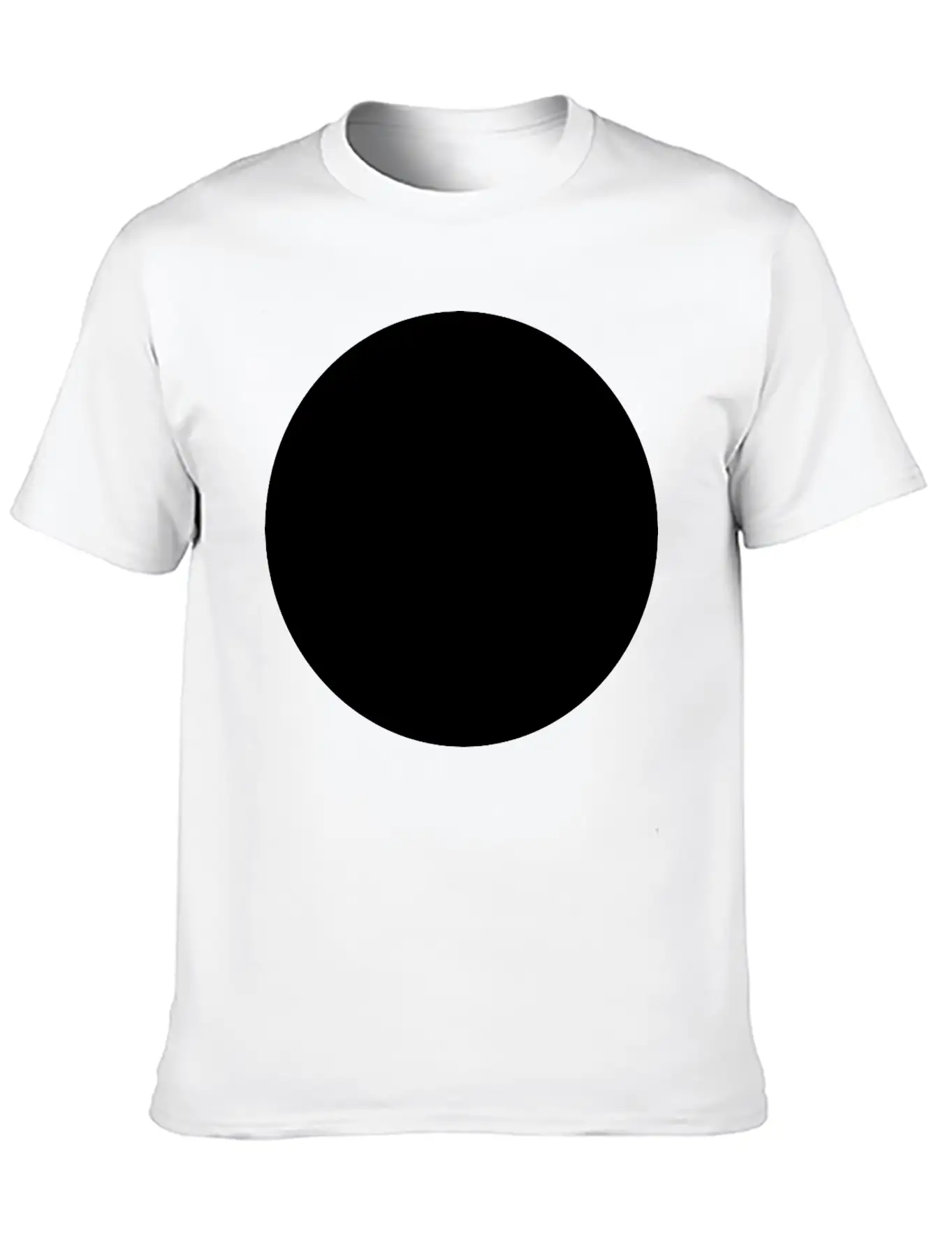 Black Circle Lightweight Cotton T-Shirt – Daily Comfort Graphic Shirt