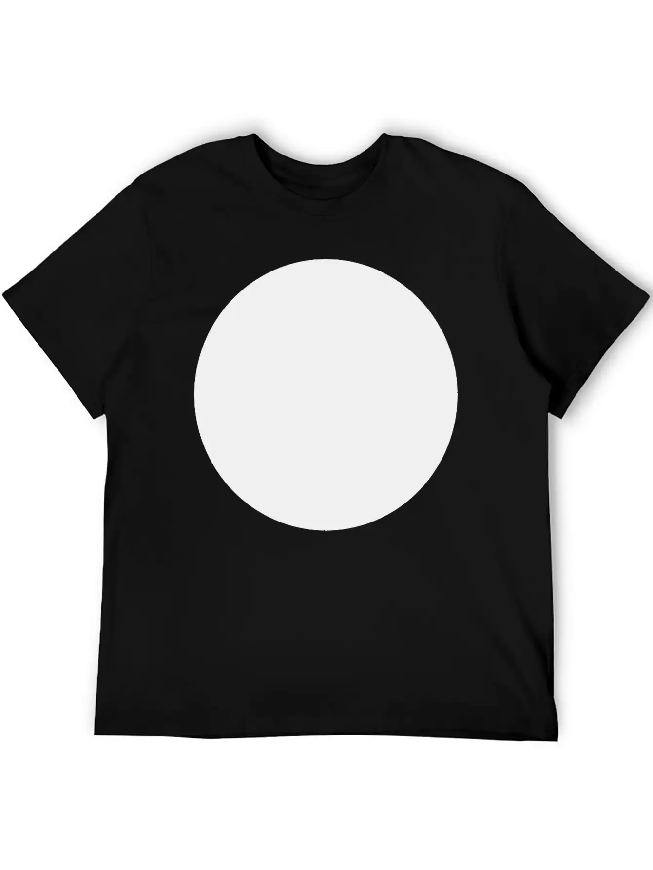 Black Circle Lightweight Cotton T-Shirt – Daily Comfort Graphic Shirt