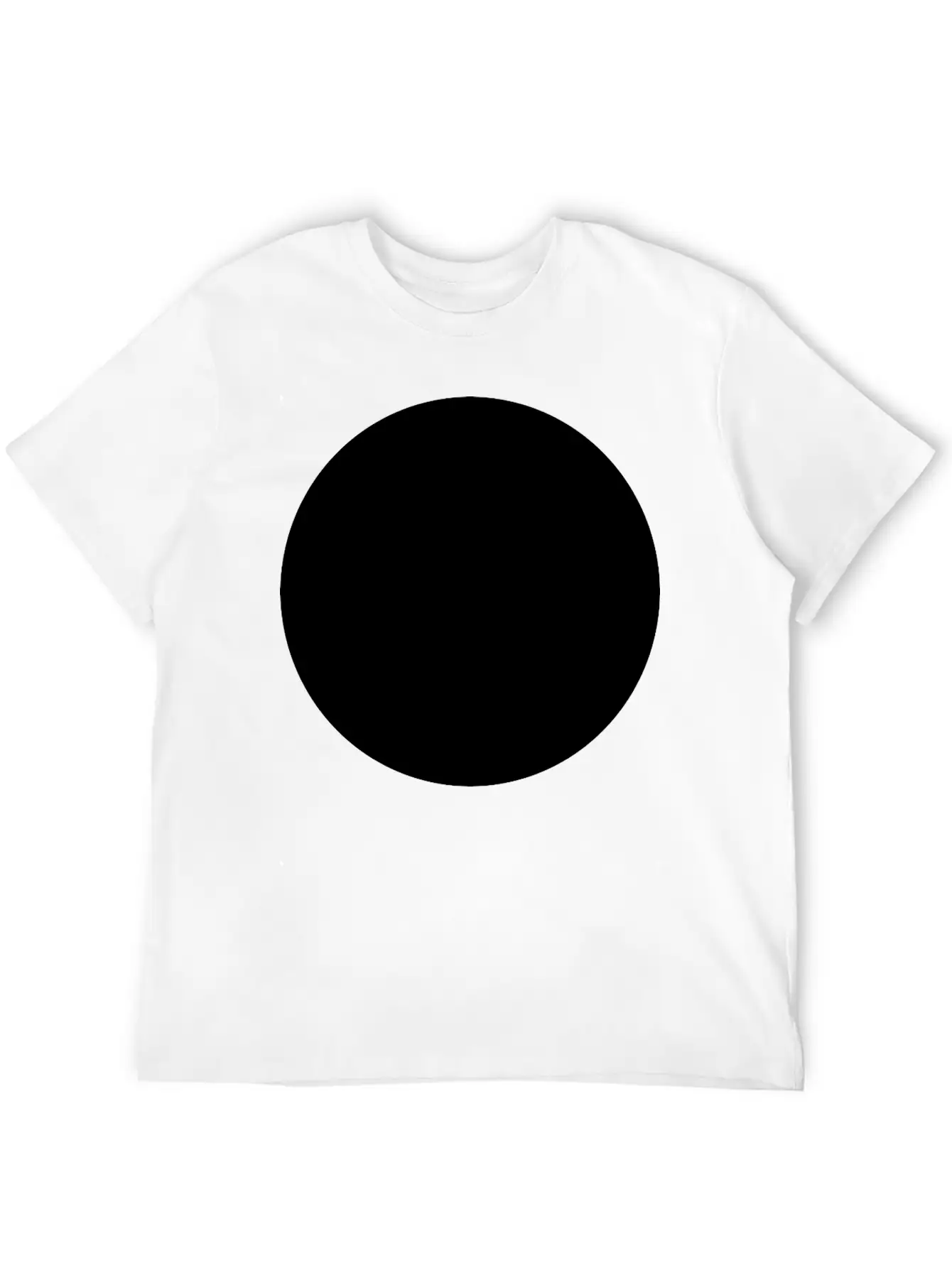 Black Circle Lightweight Cotton T-Shirt – Daily Comfort Graphic Shirt