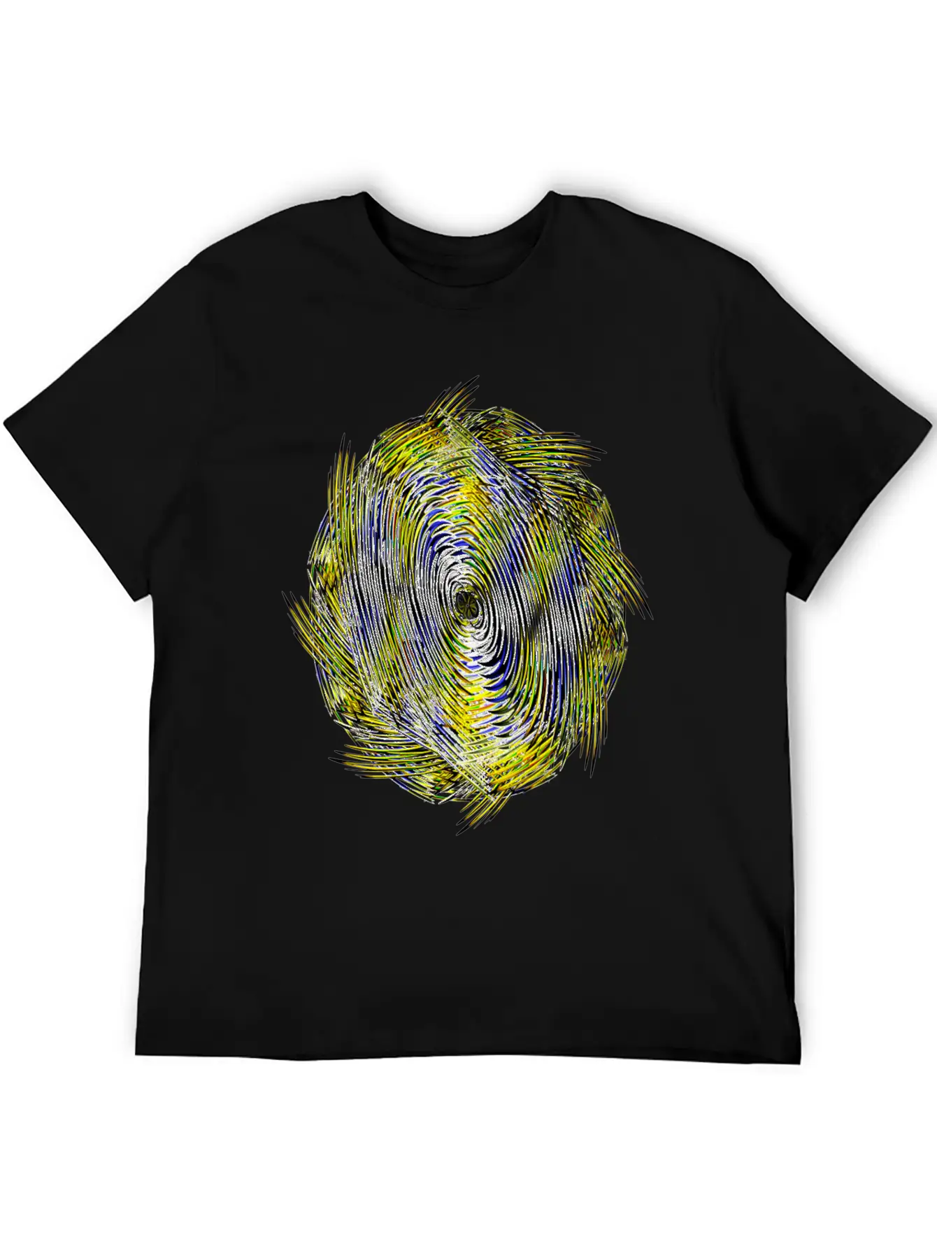 Black White Neon Twisted Sickle Lightweight Cotton T-Shirt – Daily Comfort Graphic Shirt