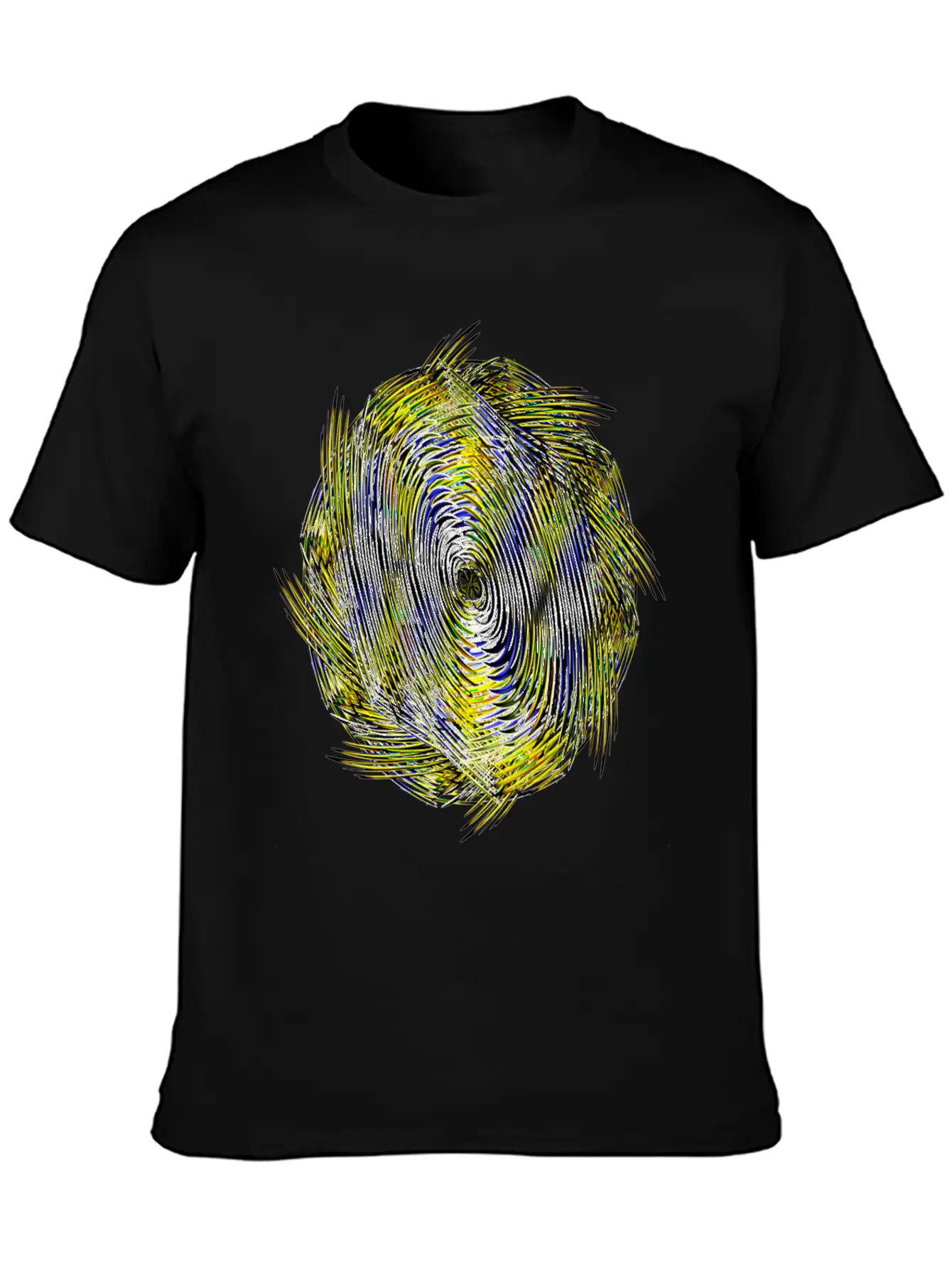 Black White Neon Twisted Sickle Lightweight Cotton T-Shirt – Daily Comfort Graphic Shirt