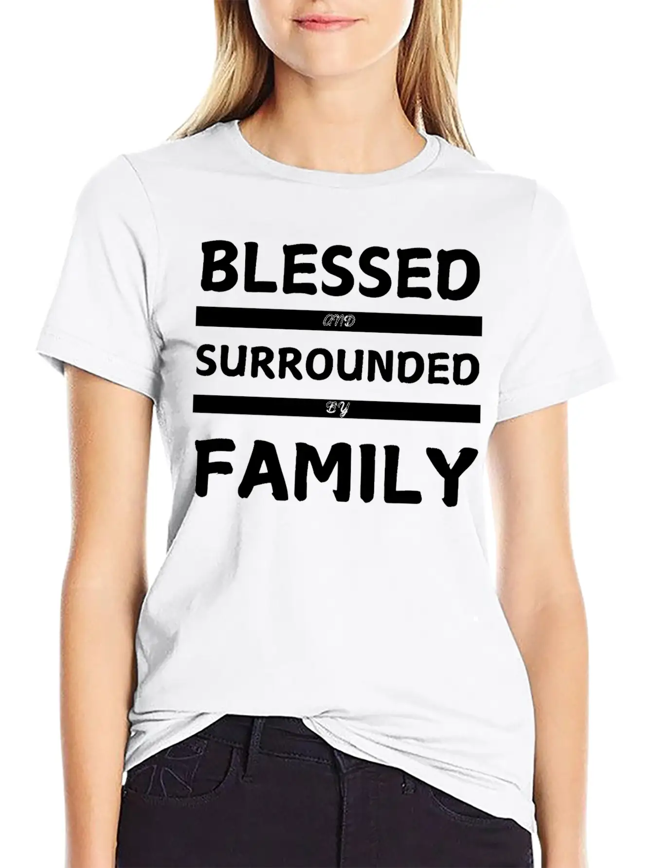 Blessed And Surrounded By Family - Thanksgiving Stylish Everyday T-Shirt – Unisex Basic Cotton Tee