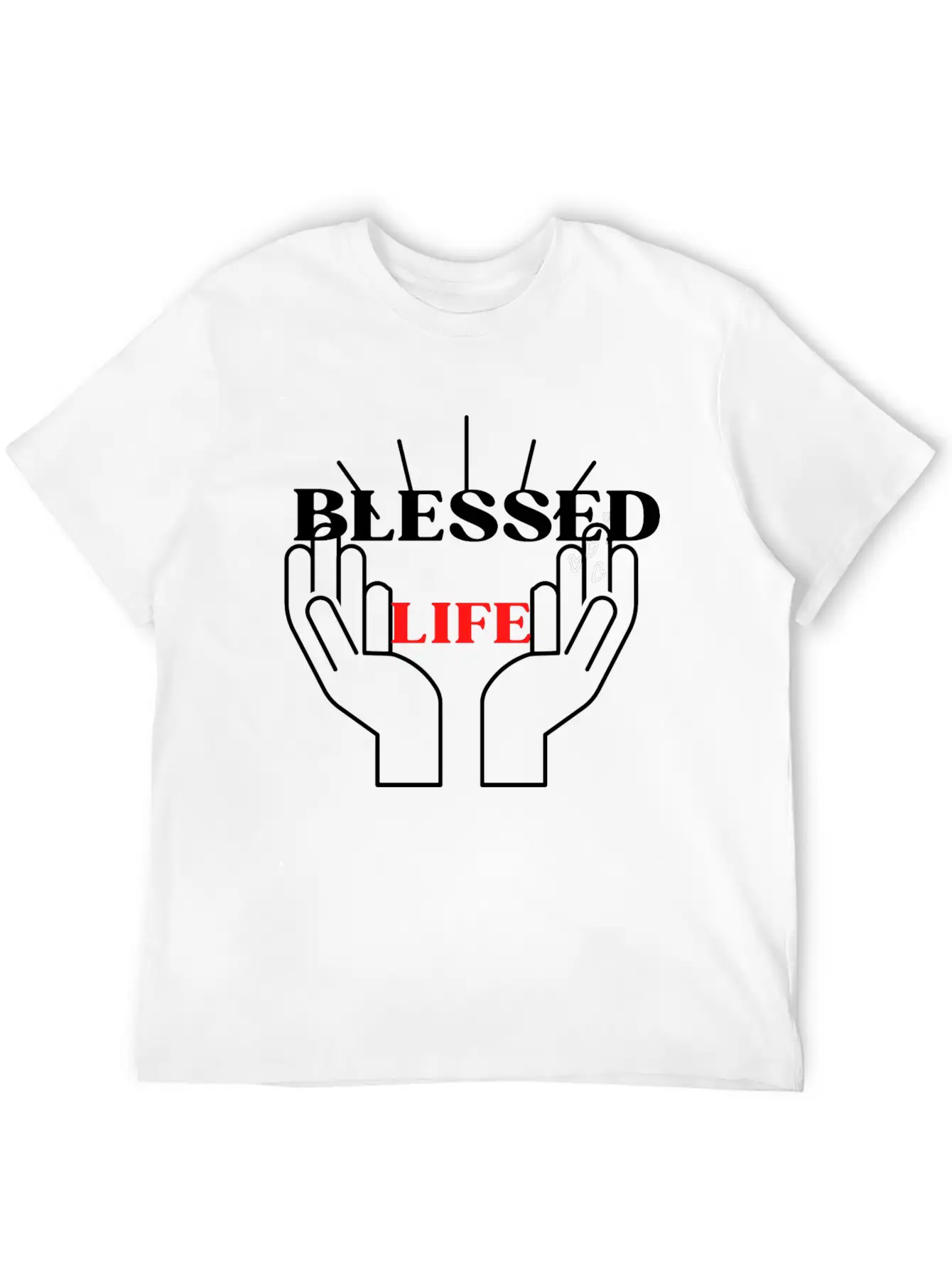 BLESSED LIFE Design Stylish Everyday T-Shirt – Unisex Basic Cotton Tee