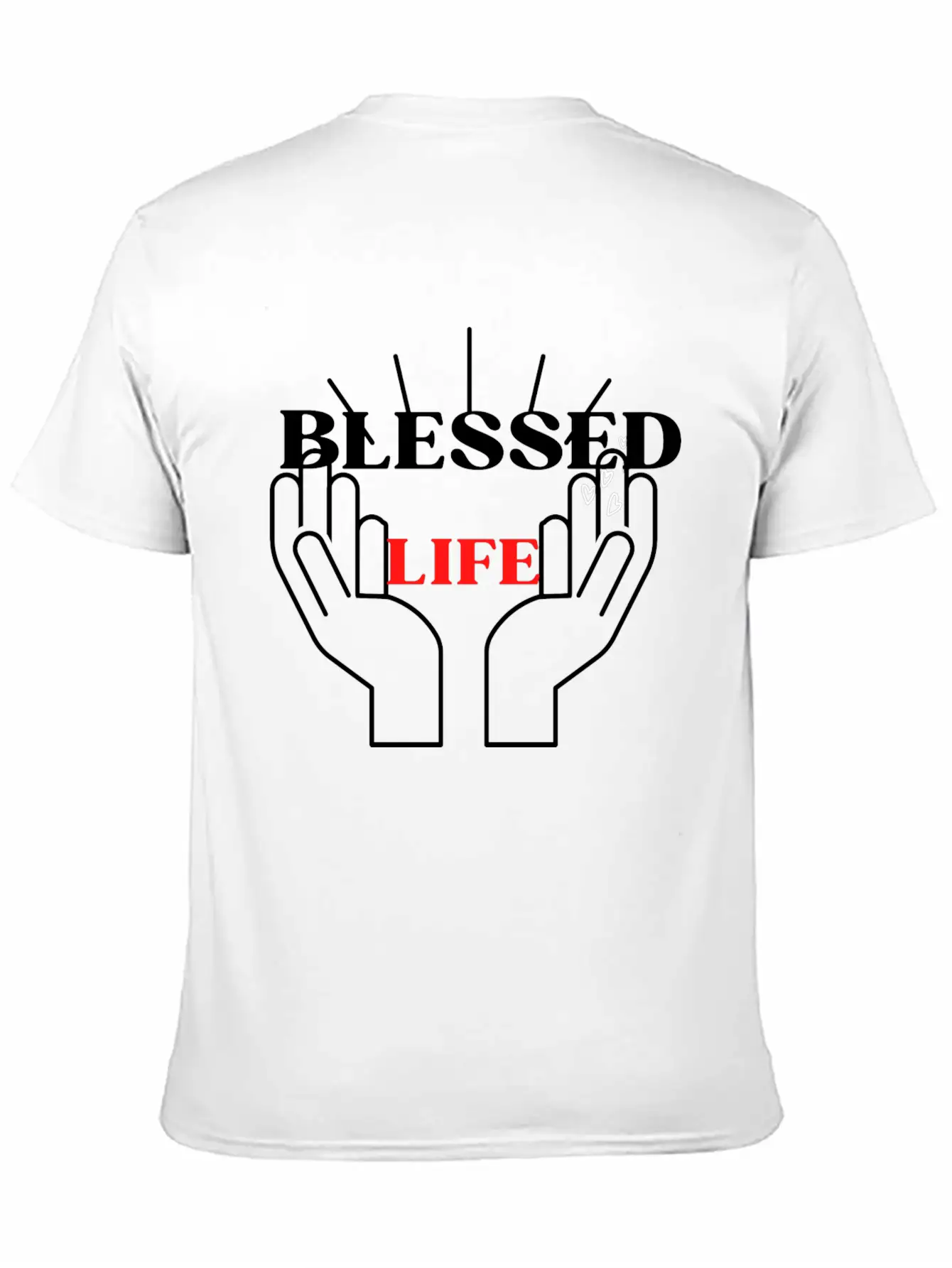 BLESSED LIFE Design Stylish Everyday T-Shirt – Unisex Basic Cotton Tee
