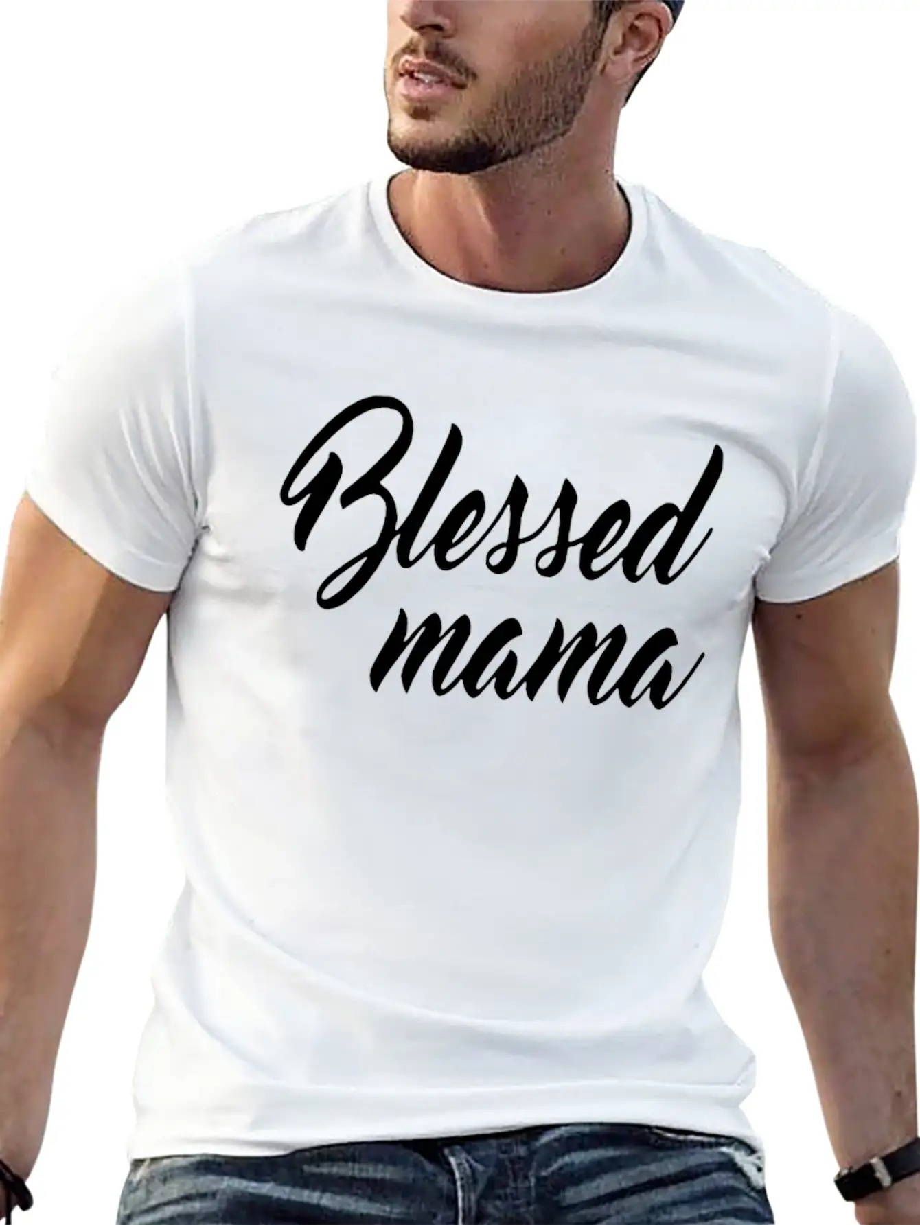 Blessed Mama Basic Graphic T-Shirt – Daily Comfort In Soft Cotton